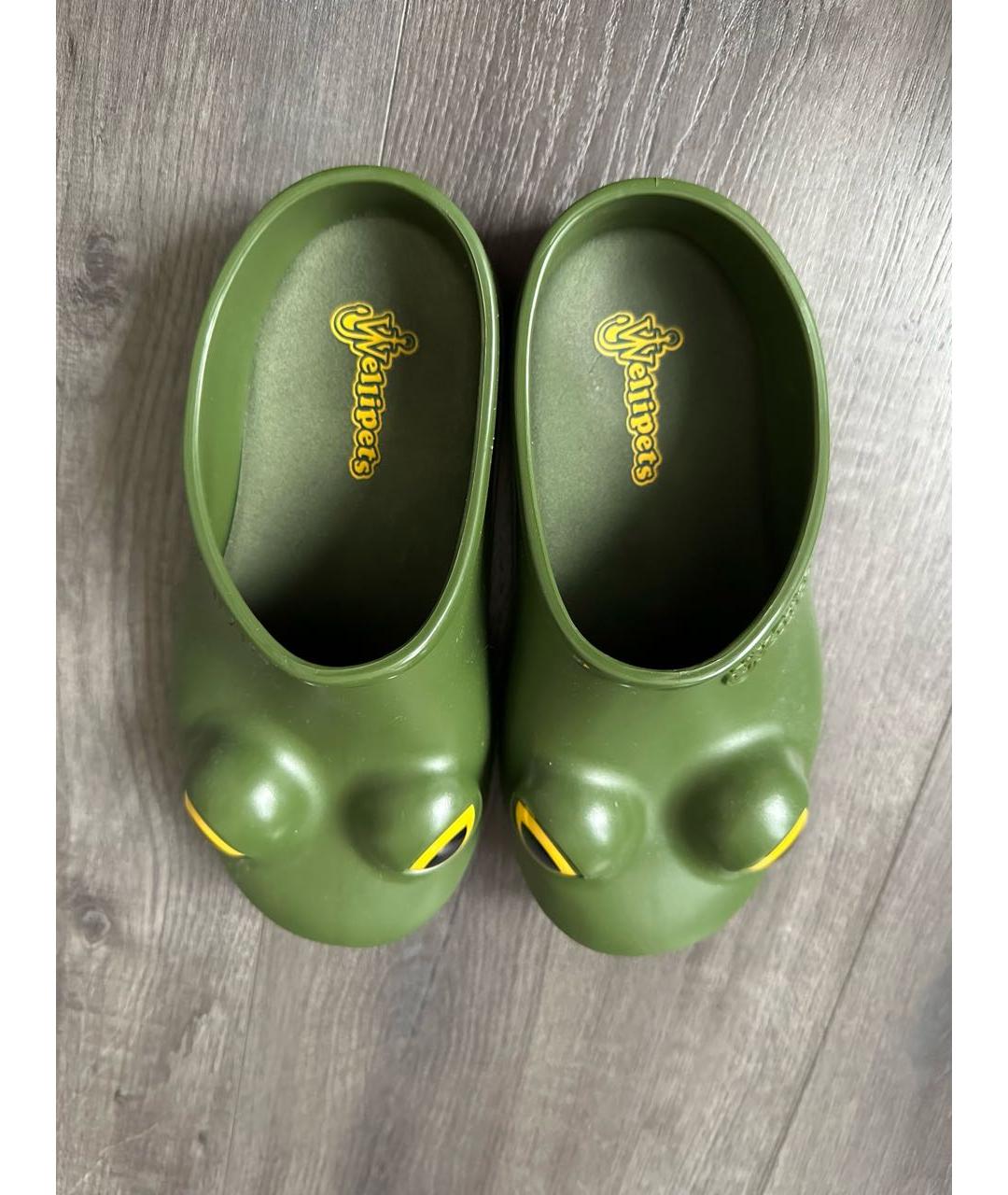 J.W.ANDERSON Зеленые резиновые сандалии, фото 3