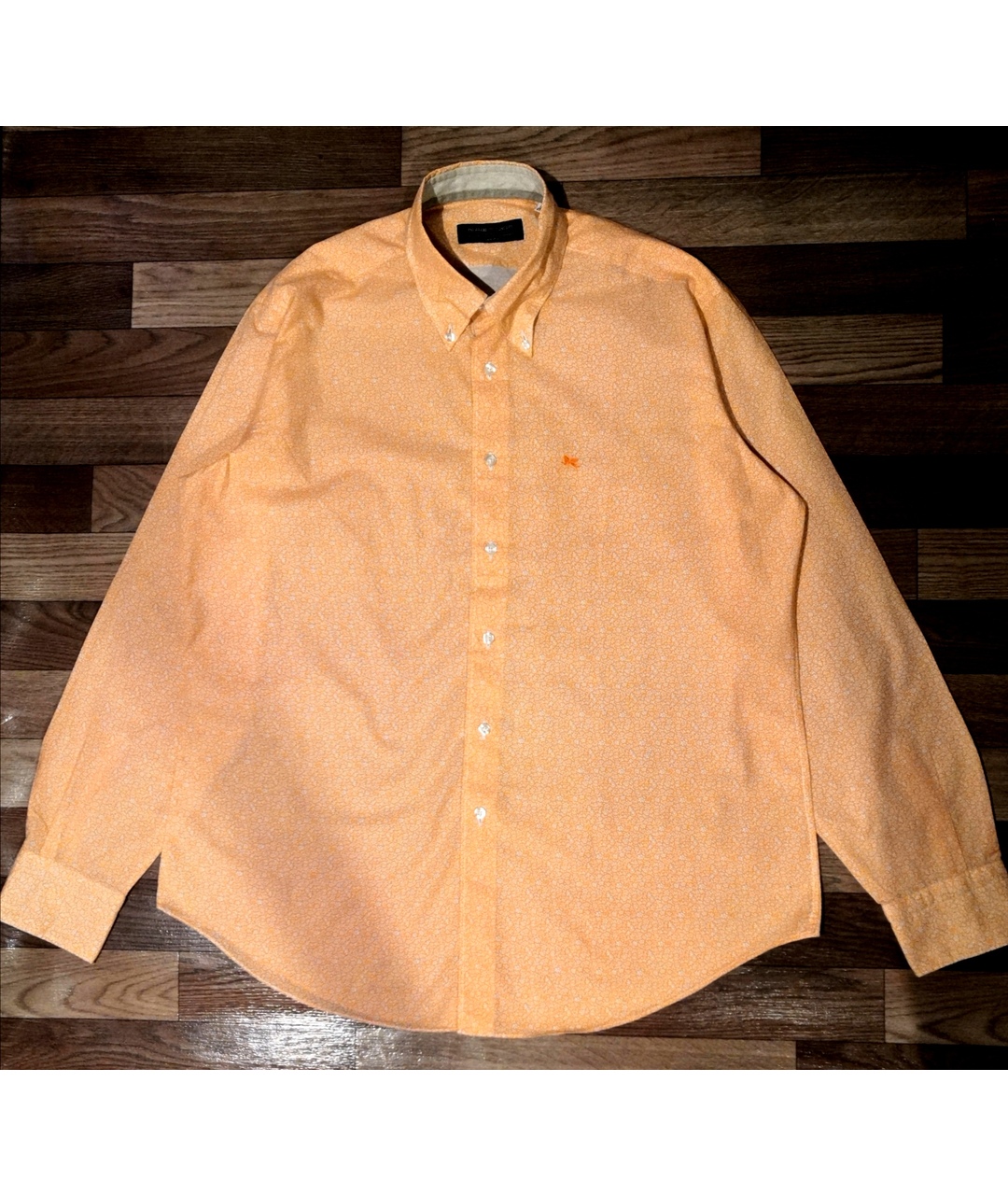 PAL ZILERI Оранжевая хлопковая кэжуал рубашка, фото 8