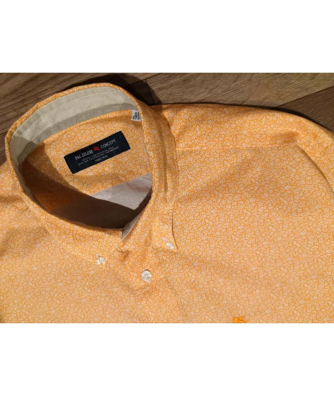 PAL ZILERI Оранжевая хлопковая кэжуал рубашка, фото 2