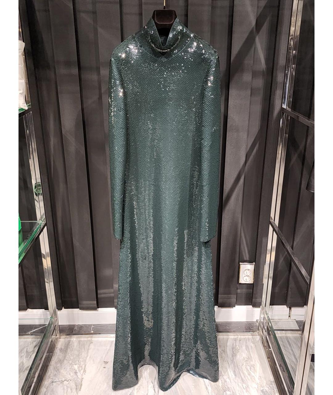 BOTTEGA VENETA Бирюзовое вечернее платье, фото 4