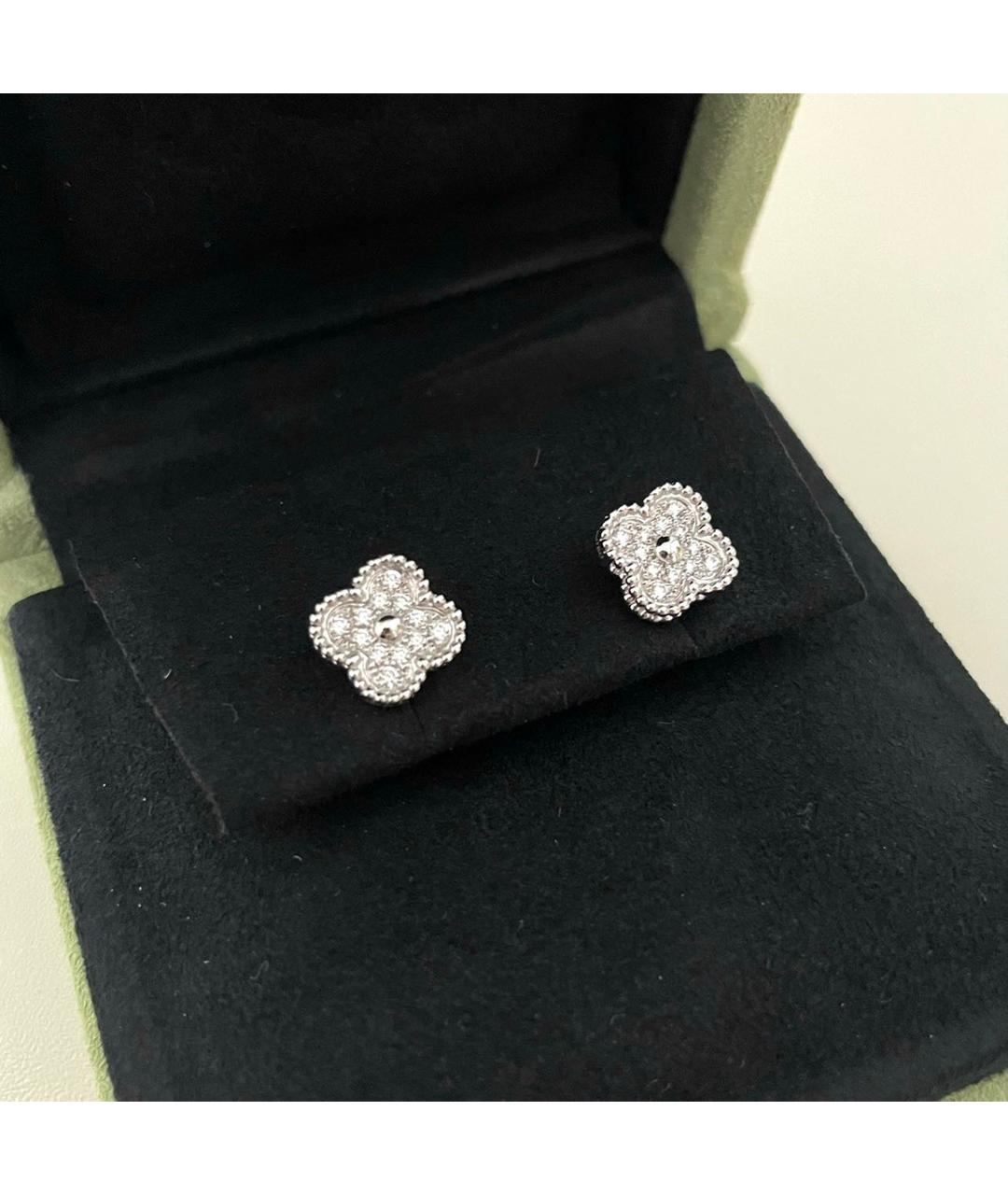 VAN CLEEF & ARPELS Серебряные серьги из белого золота, фото 3