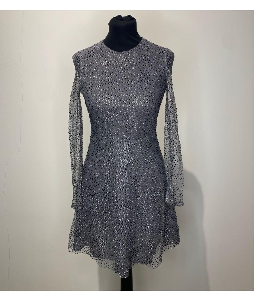 RED VALENTINO Антрацитовое вискозное вечернее платье, фото 6