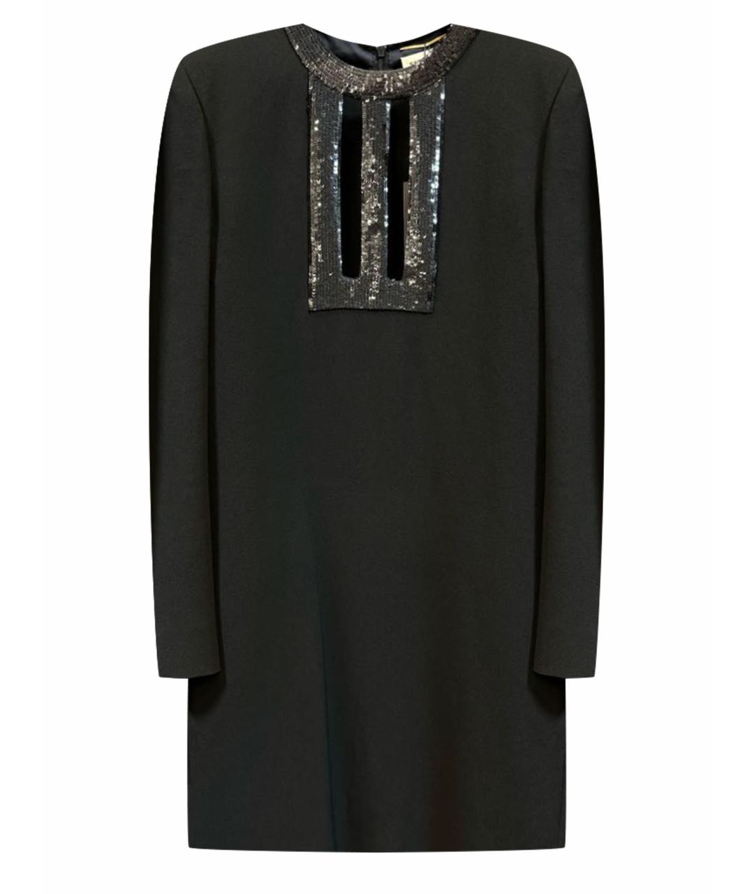 SAINT LAURENT Черное ацетатное платье, фото 1