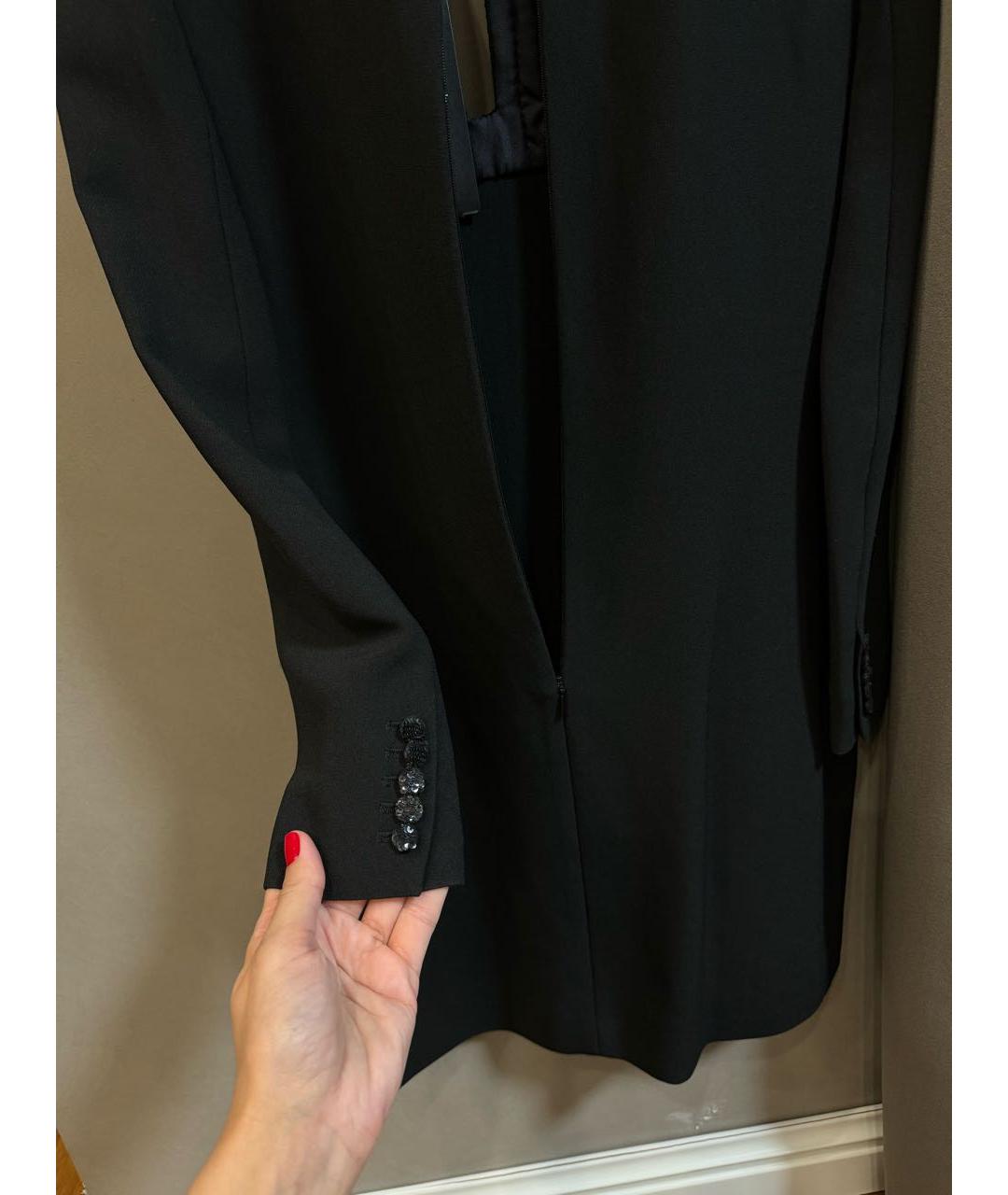 SAINT LAURENT Черное ацетатное платье, фото 5