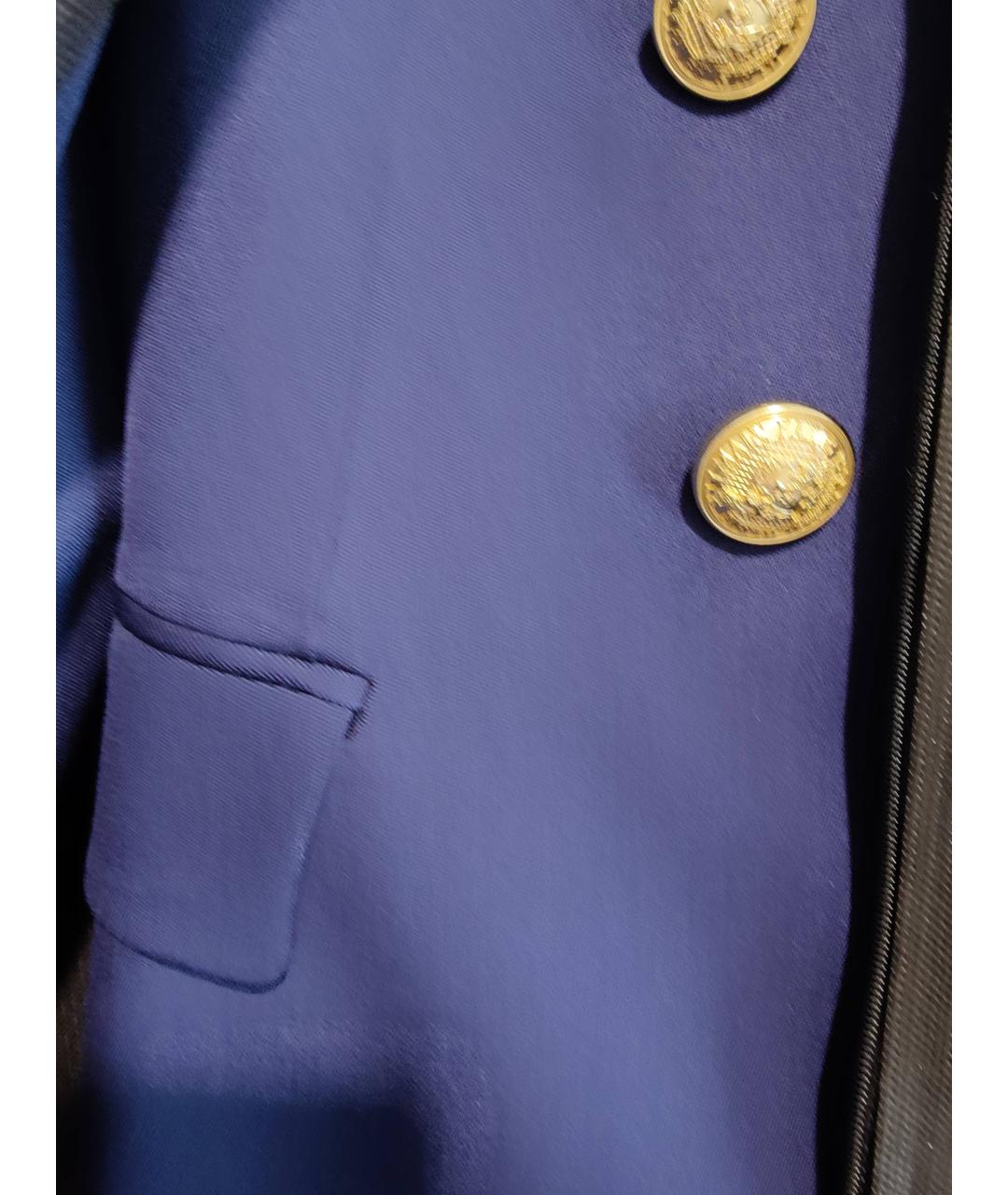 BALMAIN Темно-синий шерстяной жакет/пиджак, фото 8