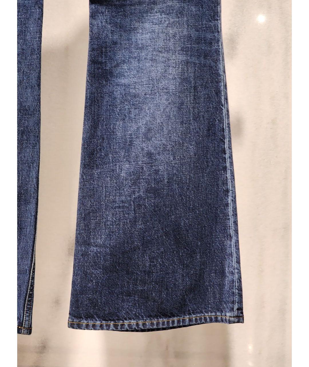 BOTTEGA VENETA Синие хлопковые прямые джинсы, фото 4