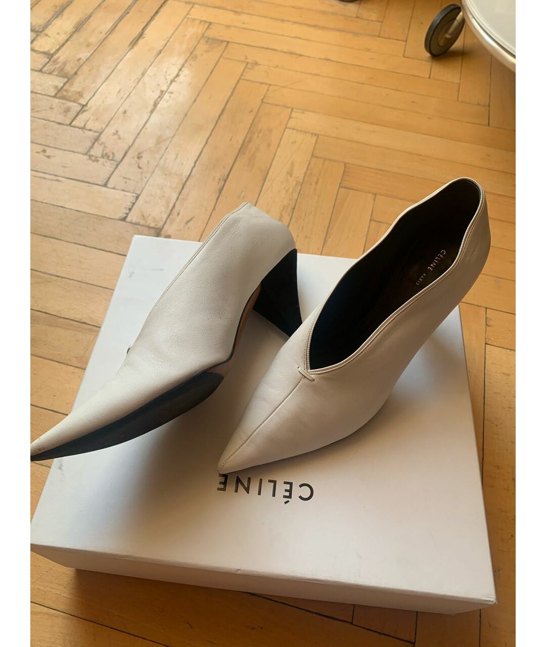 CELINE PRE-OWNED Белые кожаные туфли, фото 3