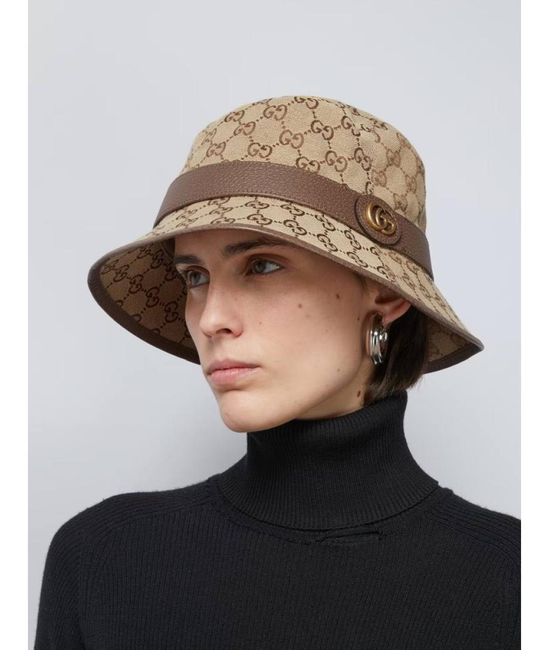 GUCCI Бежевая панама, фото 5
