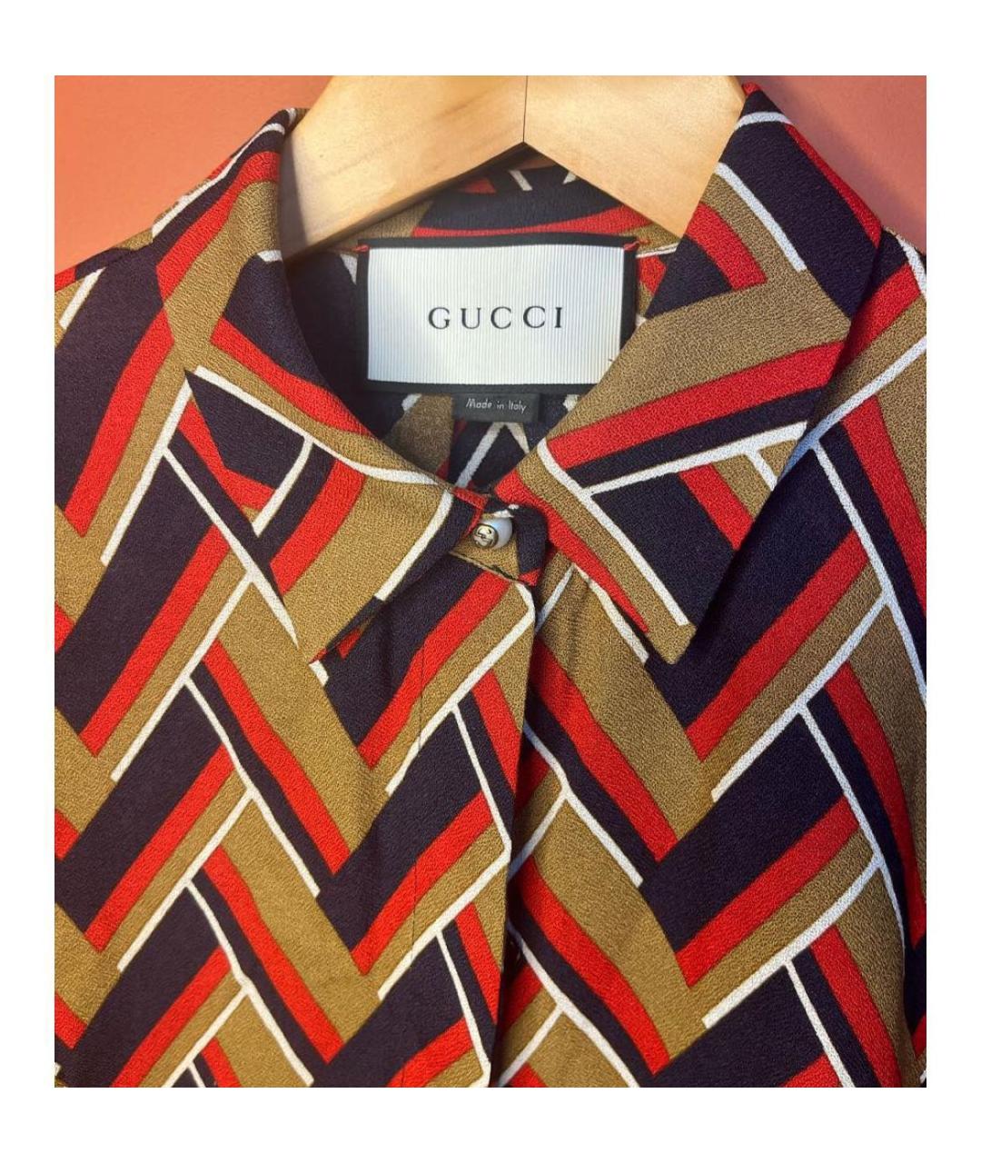 GUCCI Мульти шелковая рубашка, фото 3
