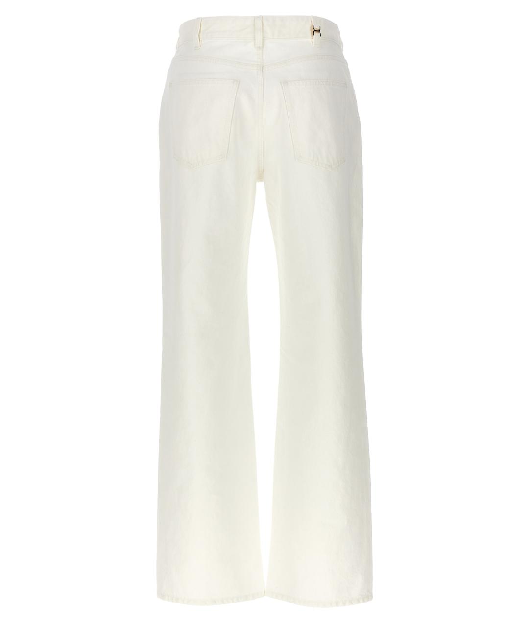CHLOE Белые хлопковые прямые джинсы, фото 2