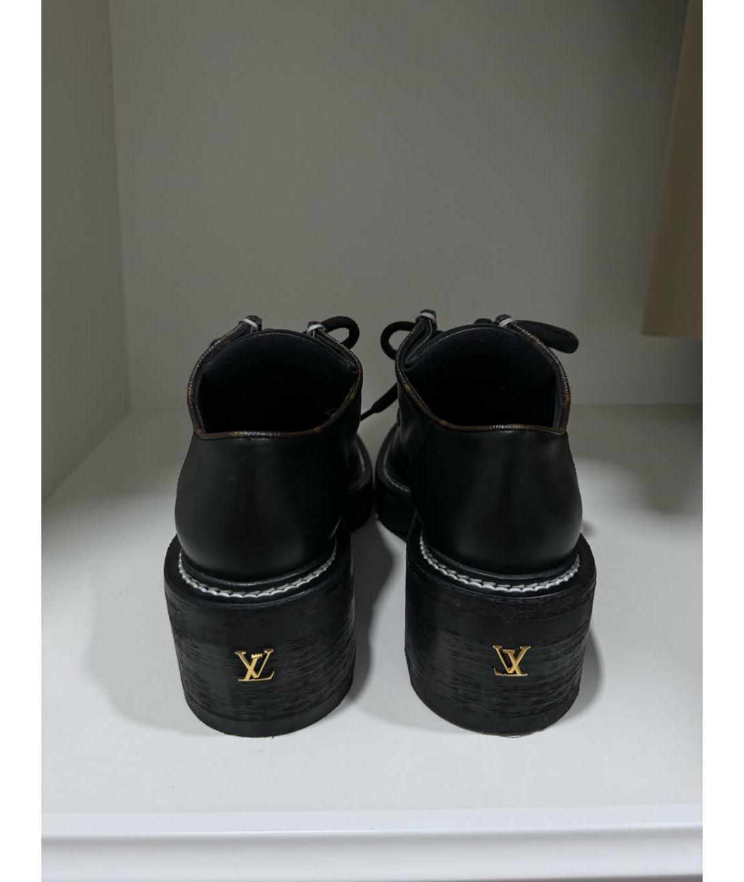 LOUIS VUITTON PRE-OWNED Черные кожаные ботинки, фото 4