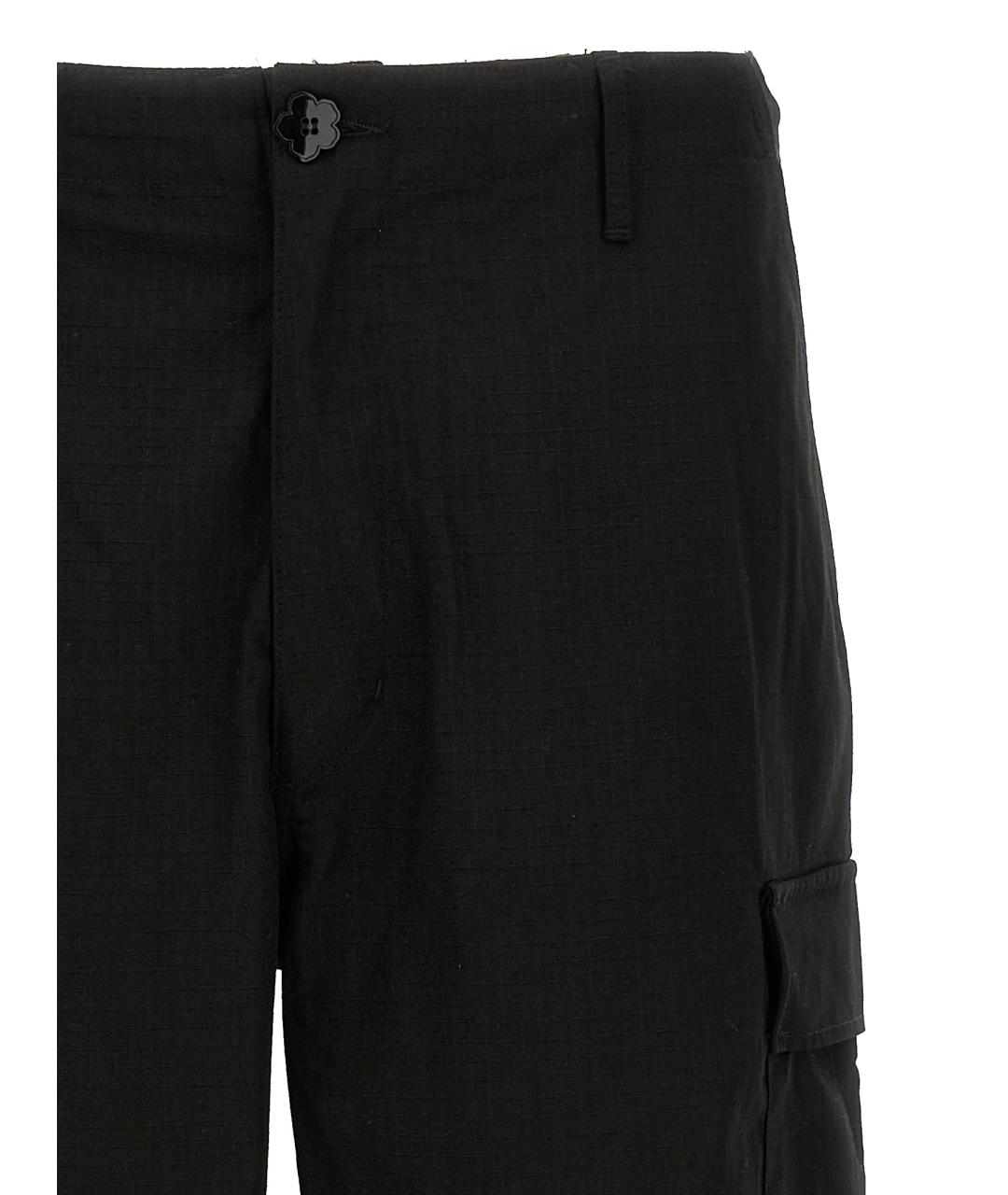 KENZO Черные хлопковые повседневные брюки, фото 3