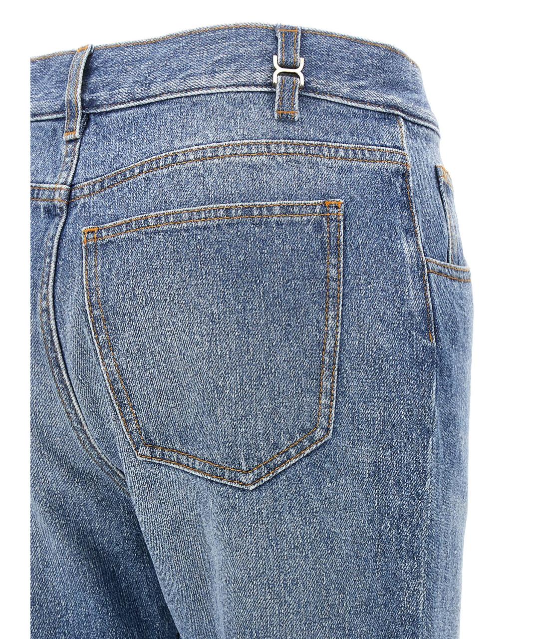 CHLOE Голубые хлопковые джинсы клеш, фото 4
