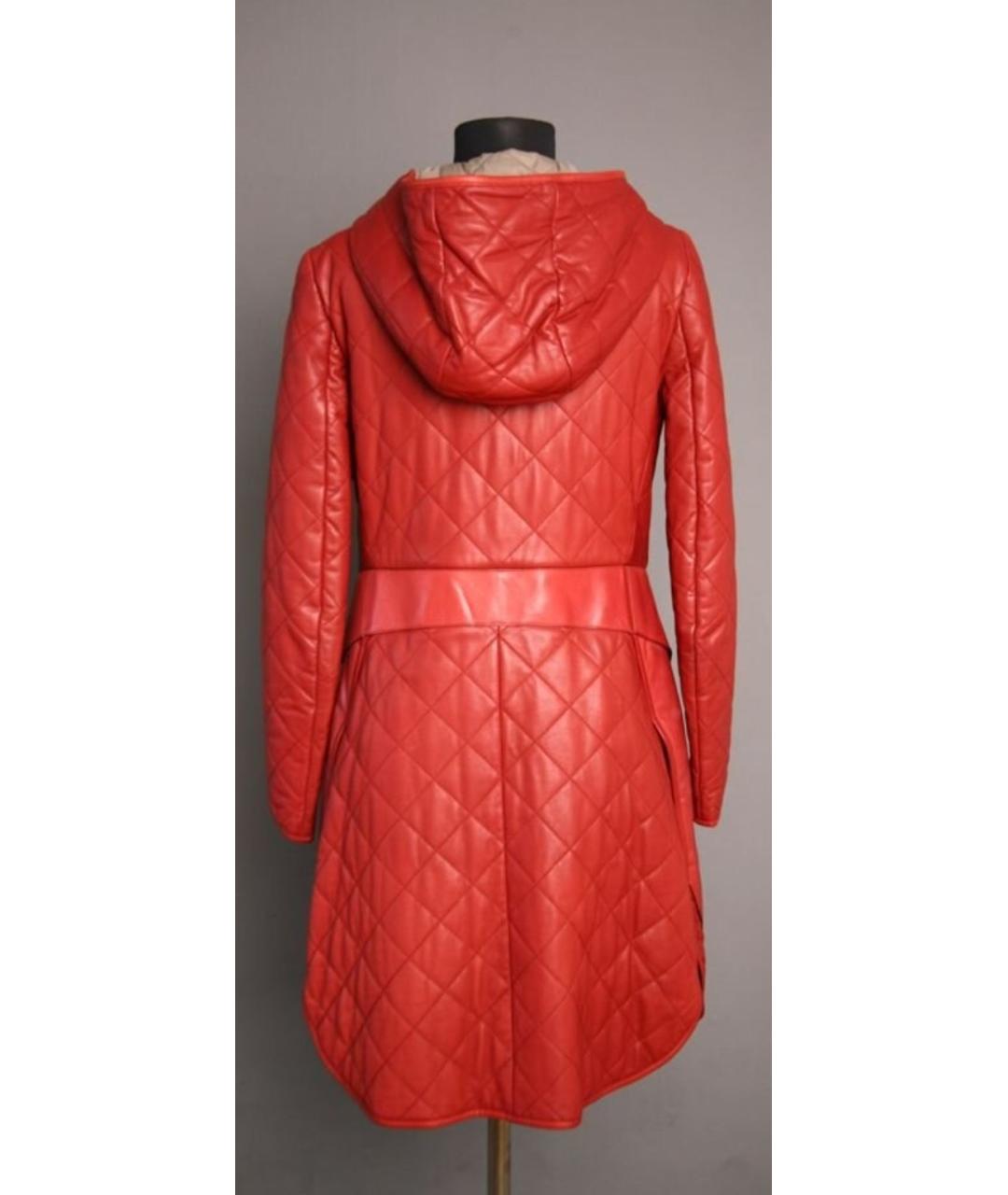 HERMES PRE-OWNED Красное кожаное пальто, фото 2