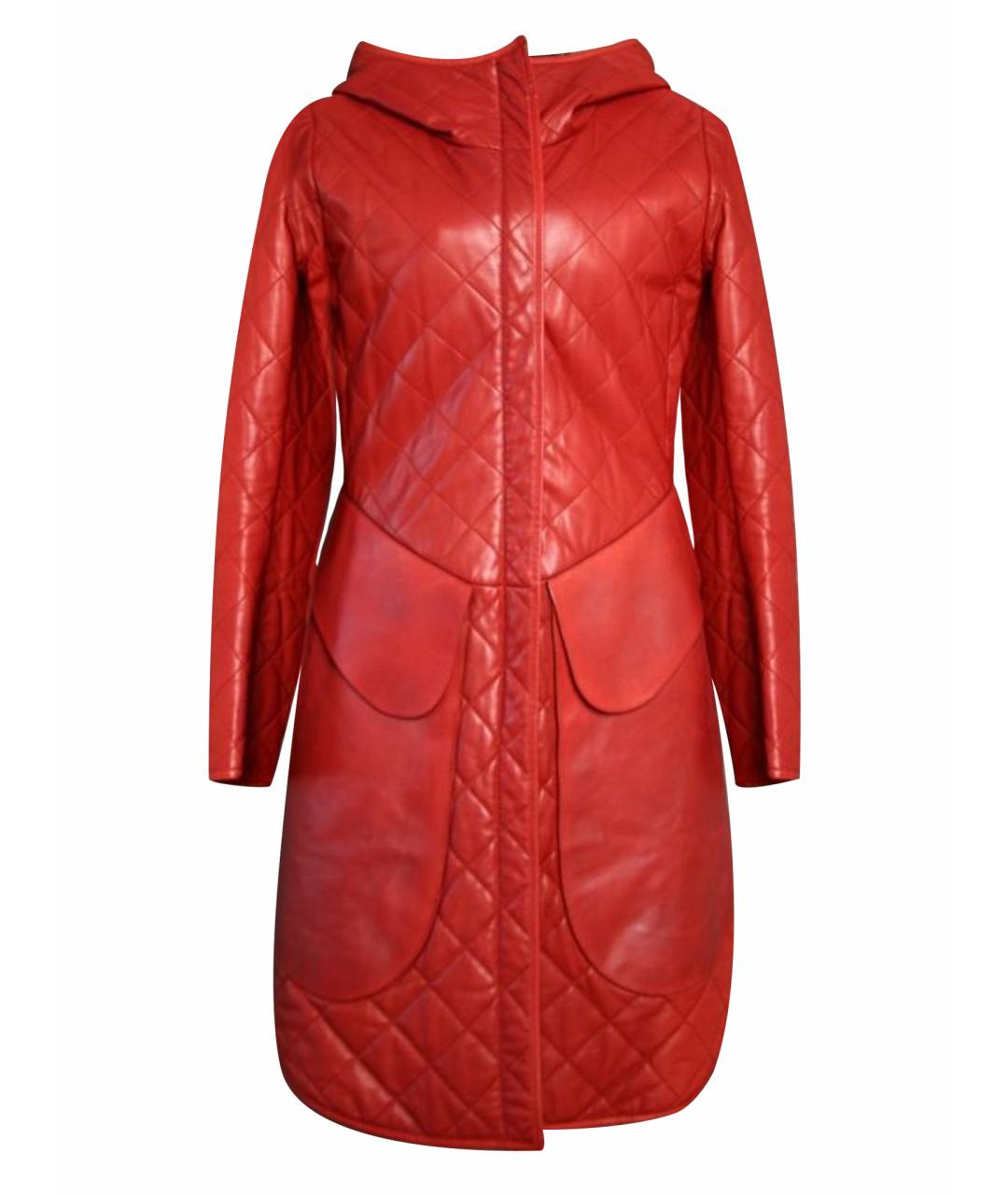 HERMES PRE-OWNED Красное кожаное пальто, фото 1