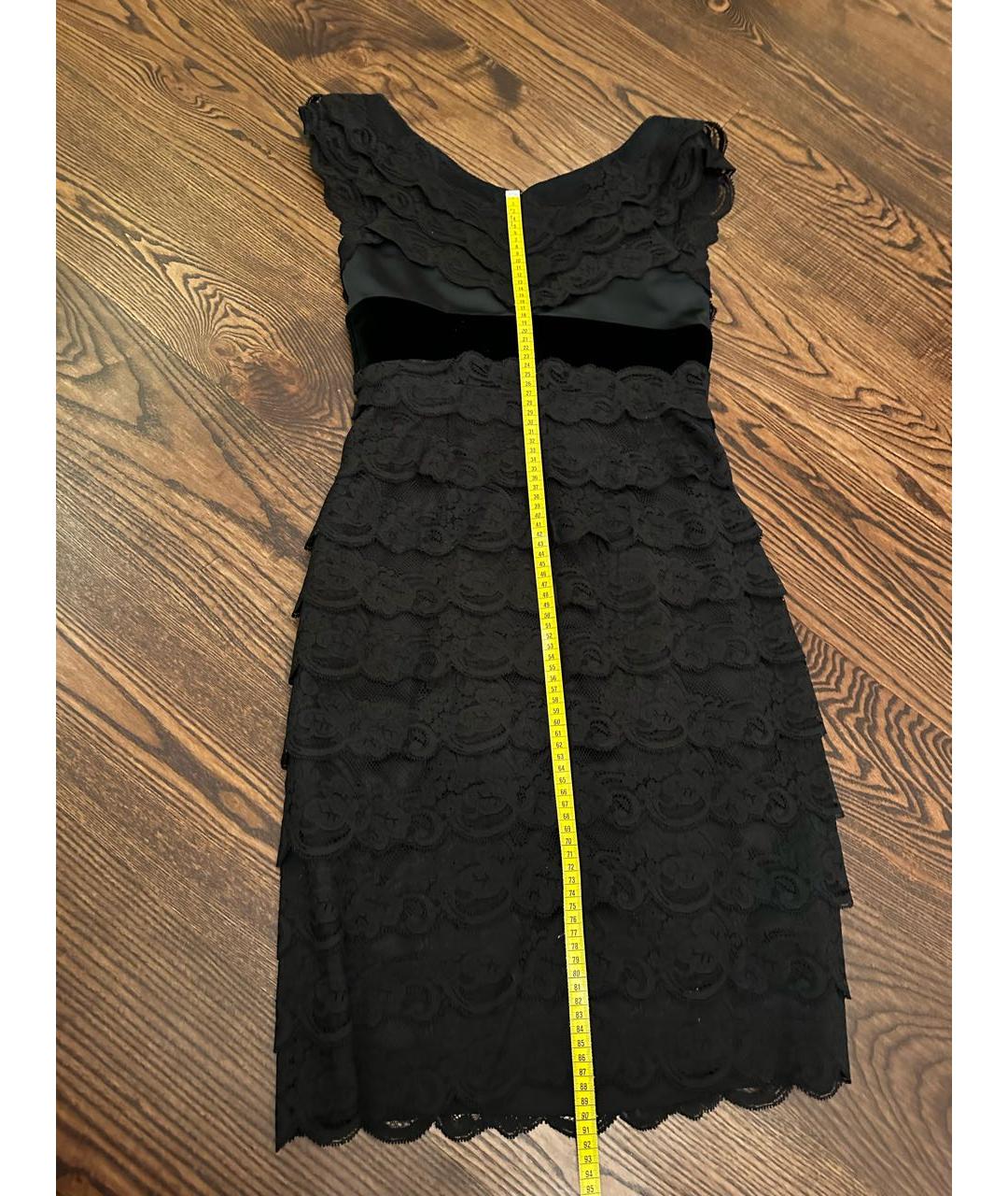 ARMANI COLLEZIONI Черное хлопковое коктейльное платье, фото 6
