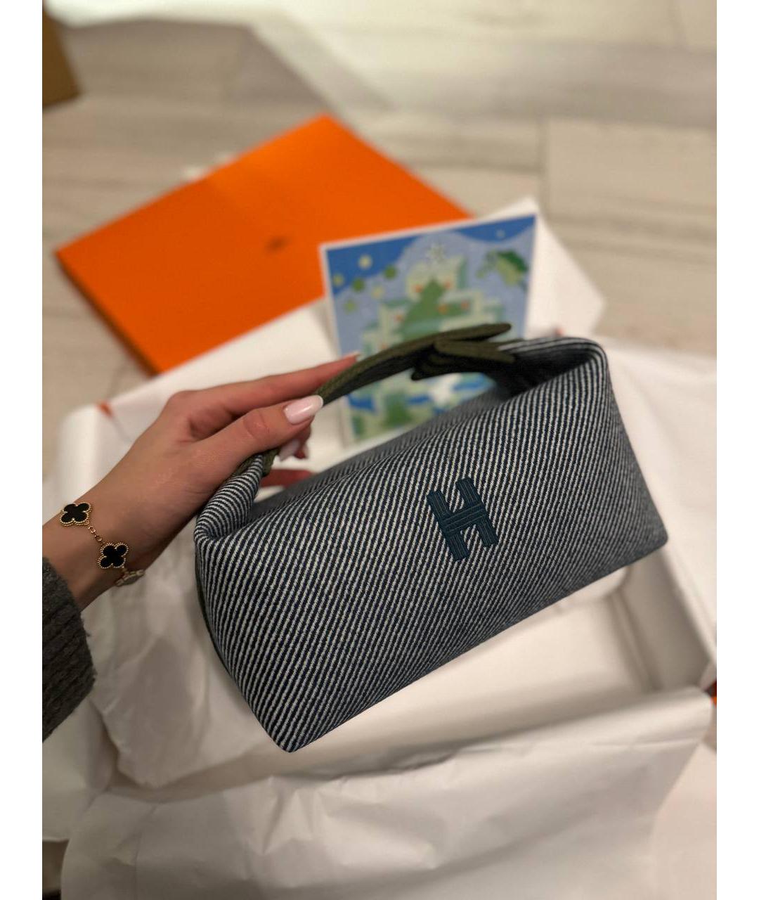 HERMES Мульти хлопковая косметичка, фото 6