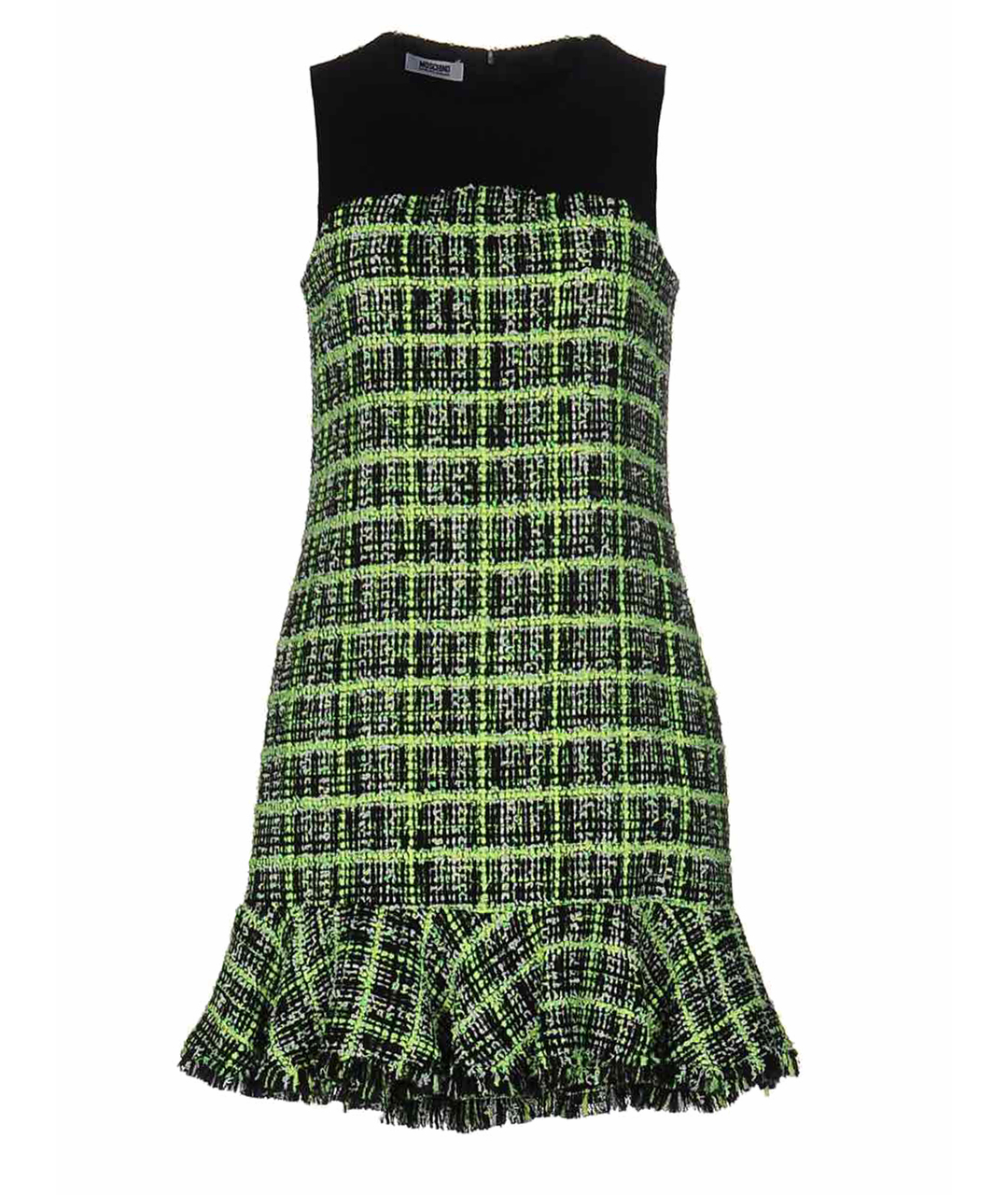 MOSCHINO Зеленые твидовое повседневное платье, фото 1