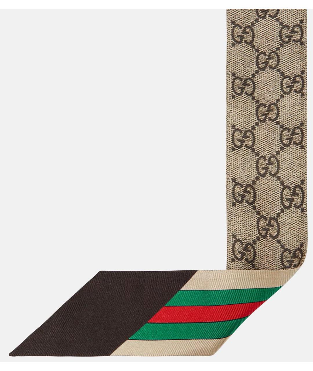 GUCCI Шелковый шарф, фото 6