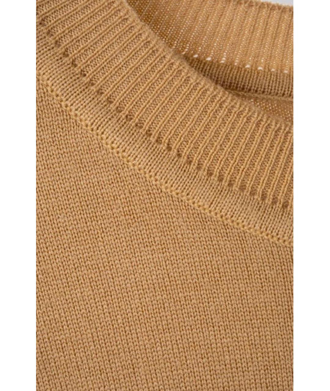 MAISON KITSUNE Коричневый шерстяной джемпер / свитер, фото 4