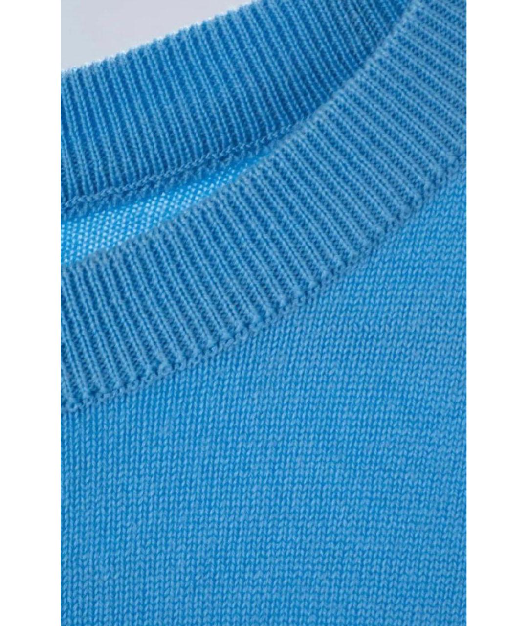 MAISON KITSUNE Голубой шерстяной джемпер / свитер, фото 4