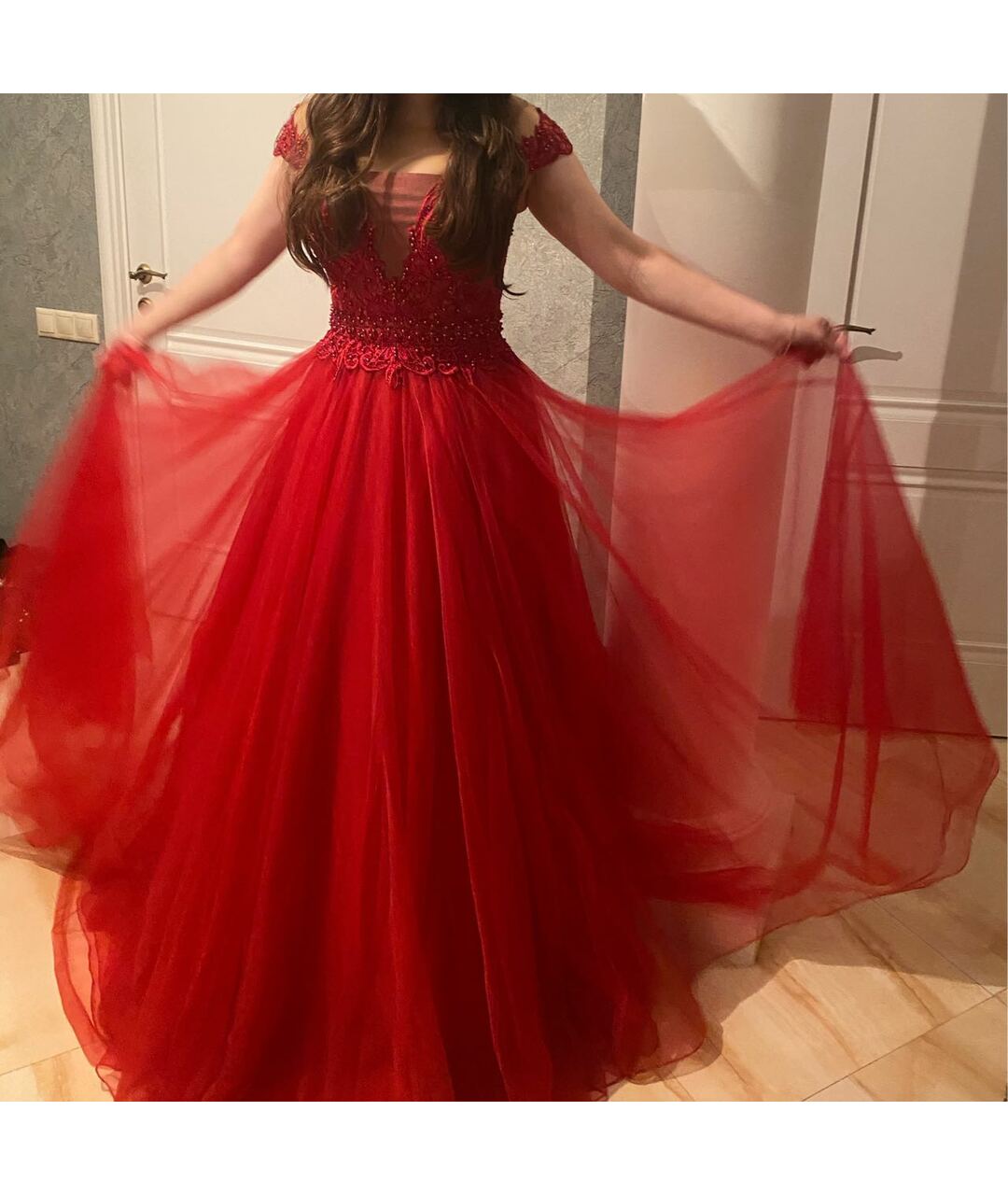 TERANI COUTURE Красное вечернее платье, фото 4