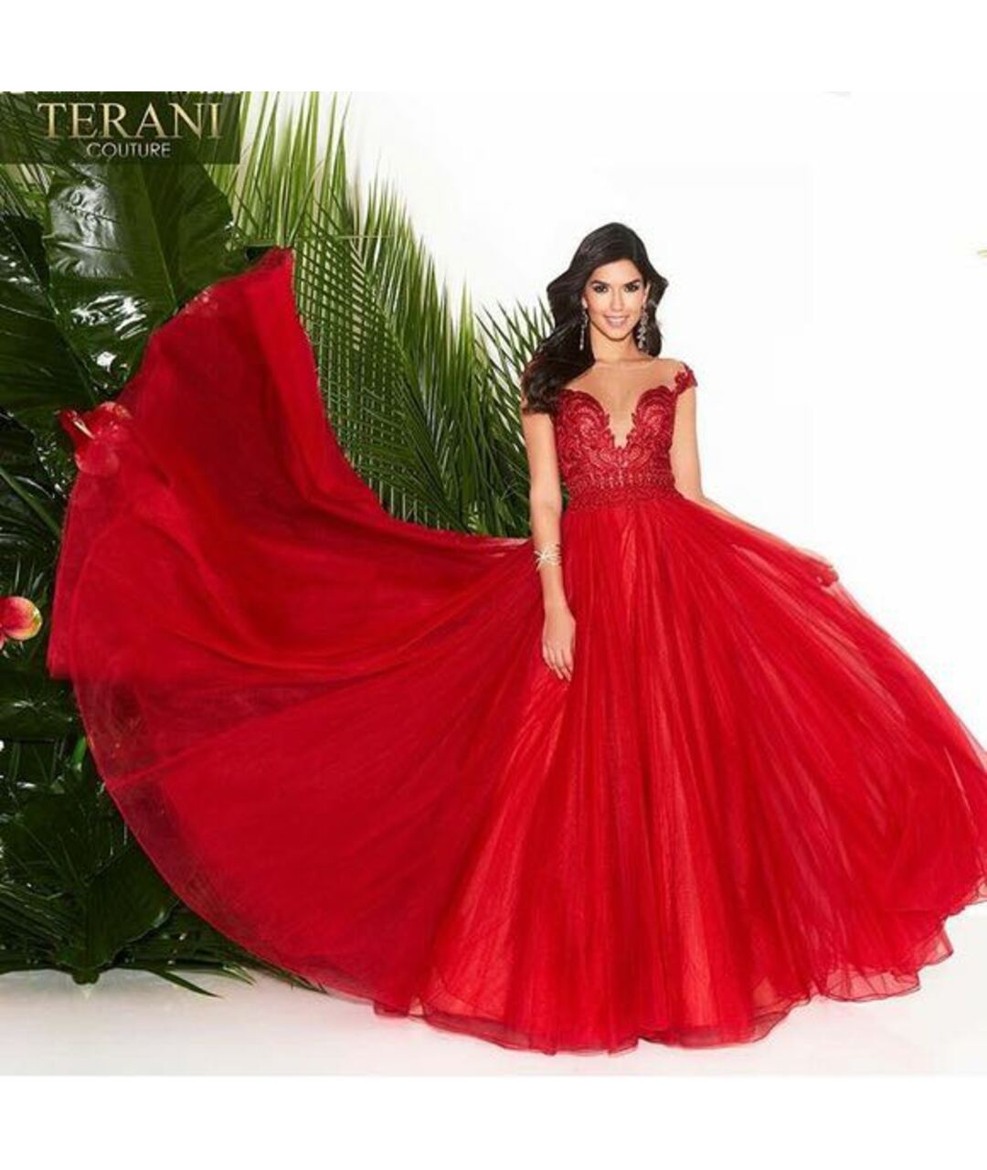 TERANI COUTURE Красное вечернее платье, фото 2