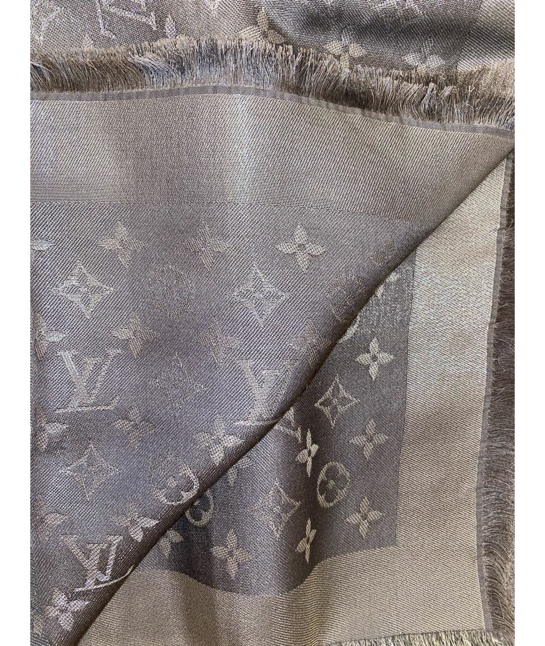 LOUIS VUITTON PRE-OWNED Серый шарф, фото 2