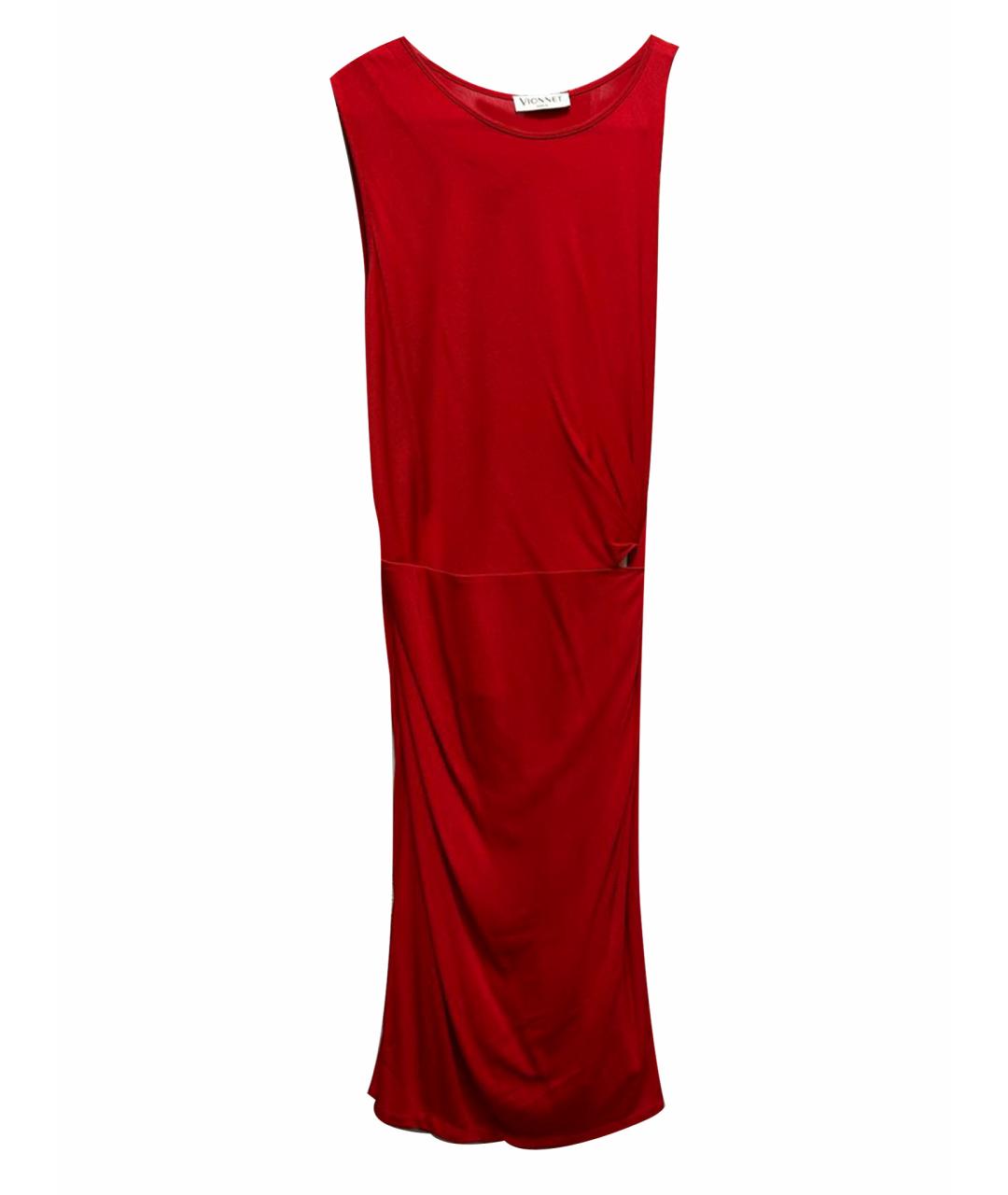 VIONNET Красное коктейльное платье, фото 1