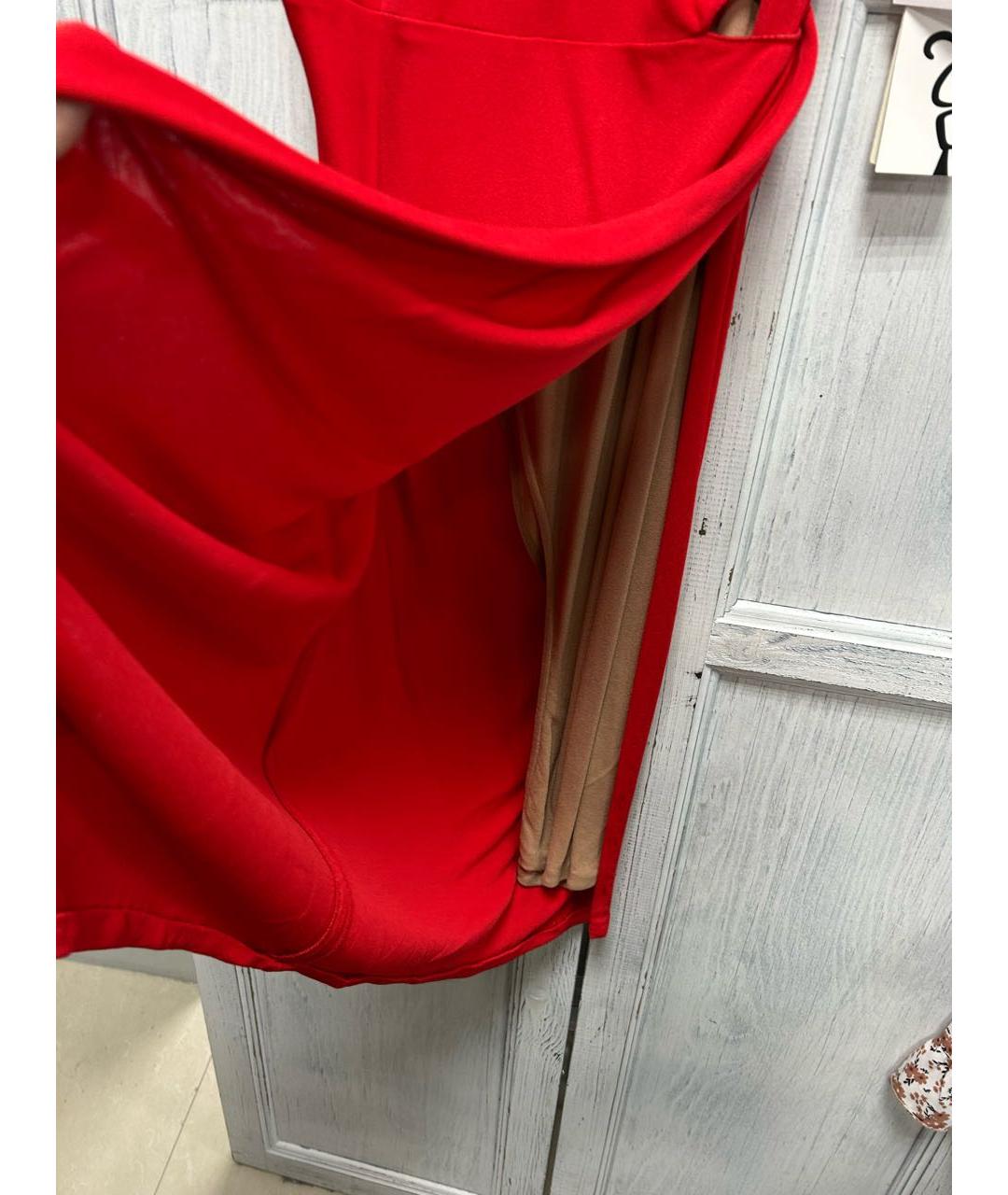 VIONNET Красное коктейльное платье, фото 3