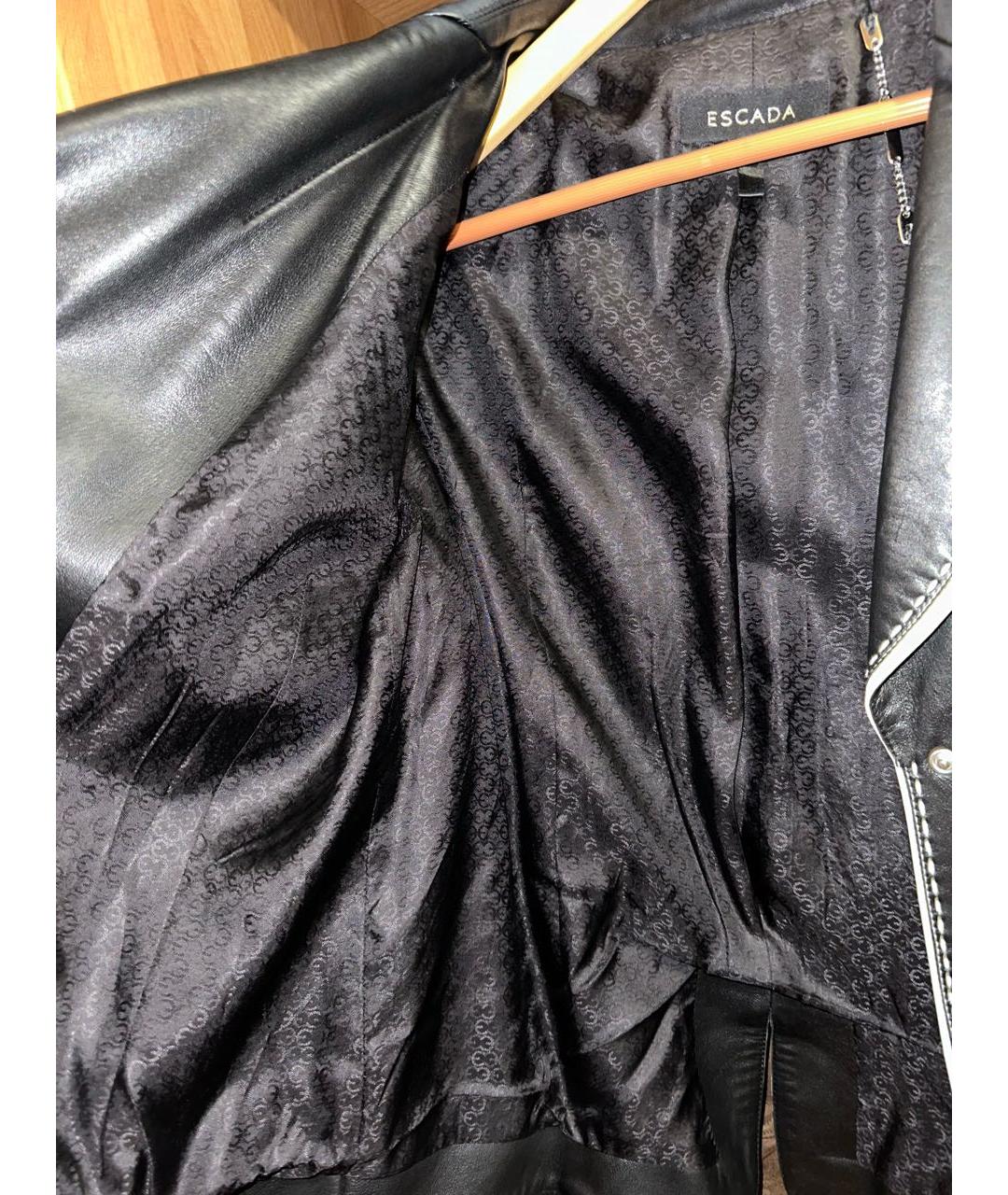 ESCADA Черная кожаная куртка, фото 7