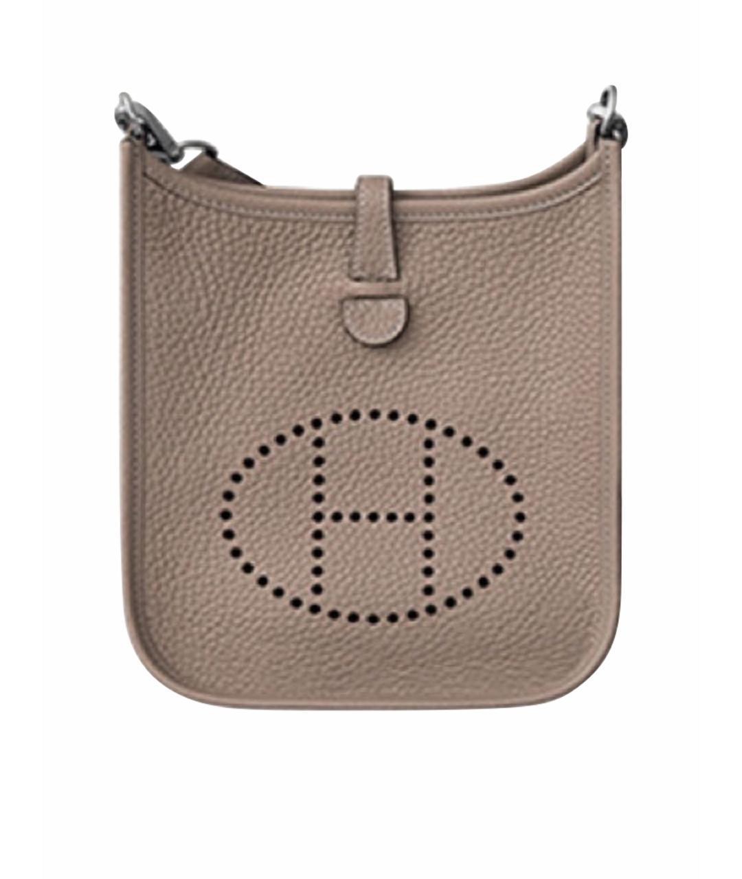 HERMES Бежевая кожаная сумка через плечо, фото 1