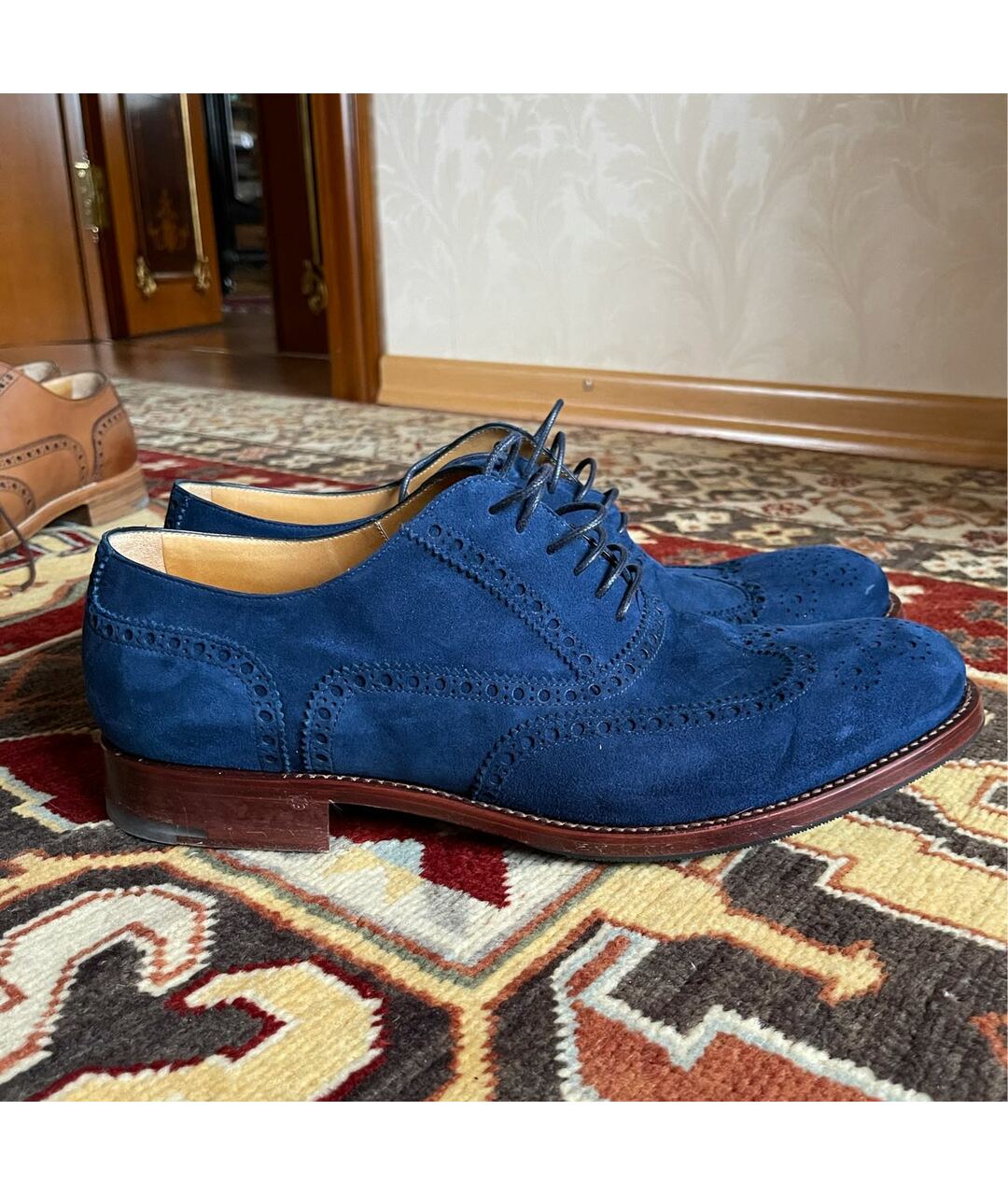 O'KEEFFE Синие замшевые туфли, фото 9
