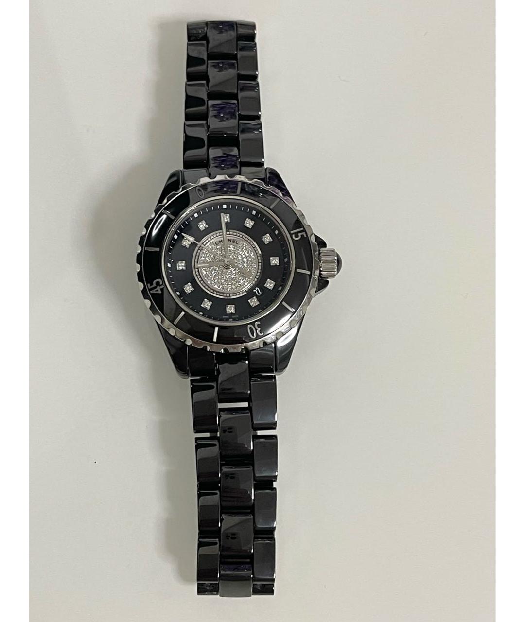 CHANEL PRE-OWNED Черные керамические часы, фото 9