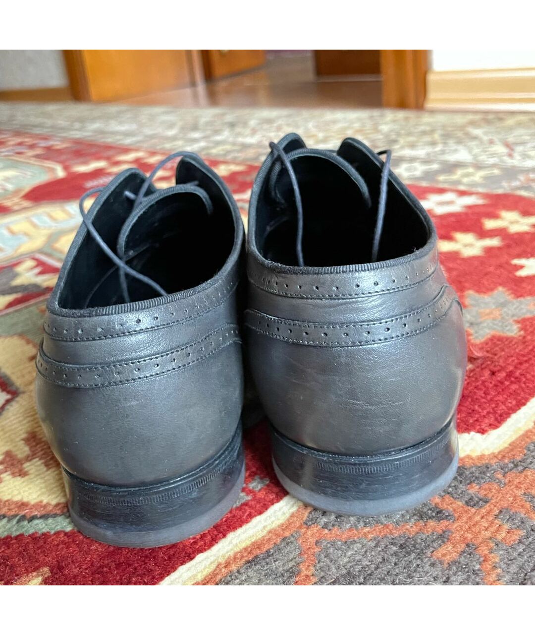 LOUIS VUITTON PRE-OWNED Серые кожаные туфли, фото 4