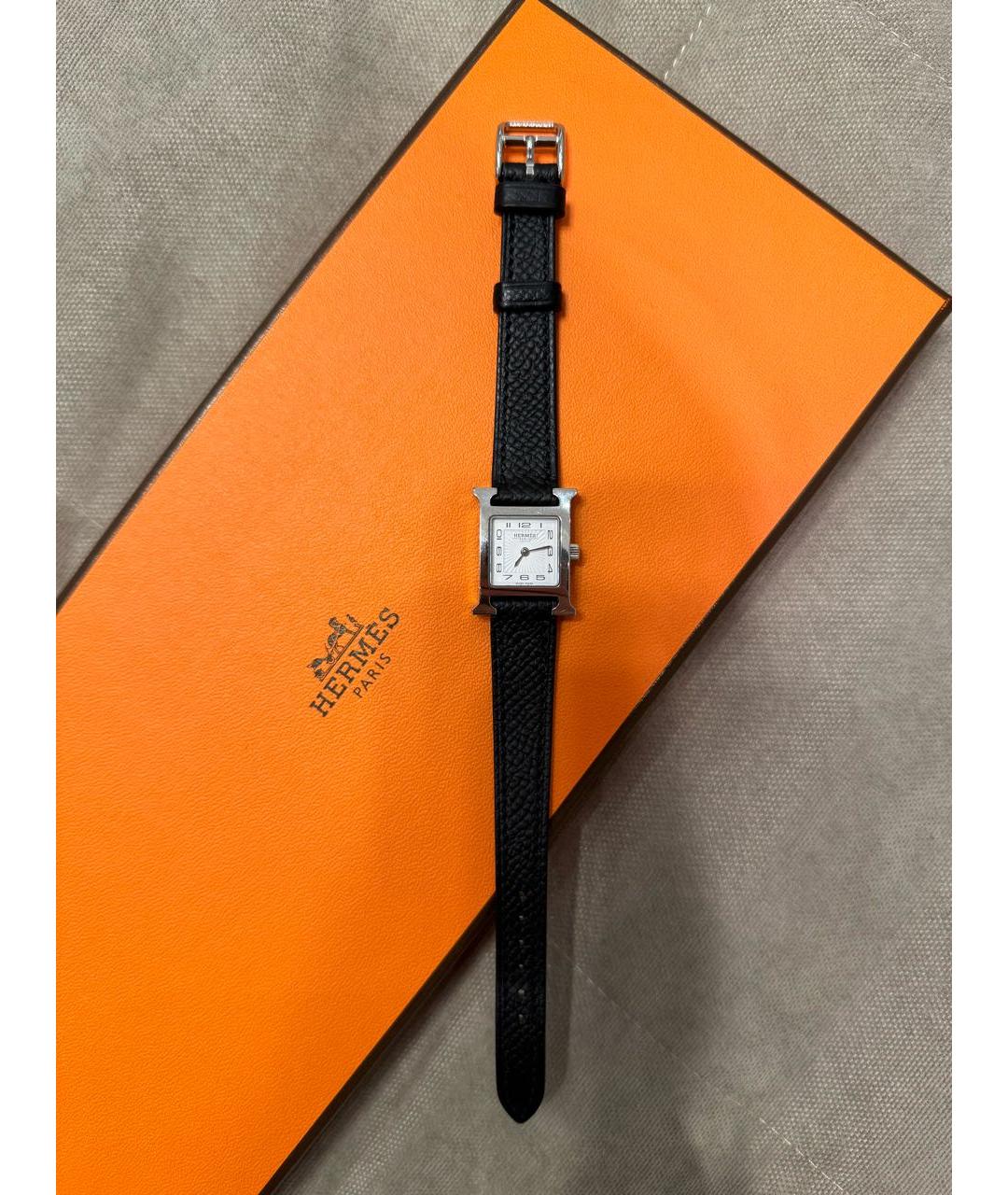HERMES Черные часы, фото 8