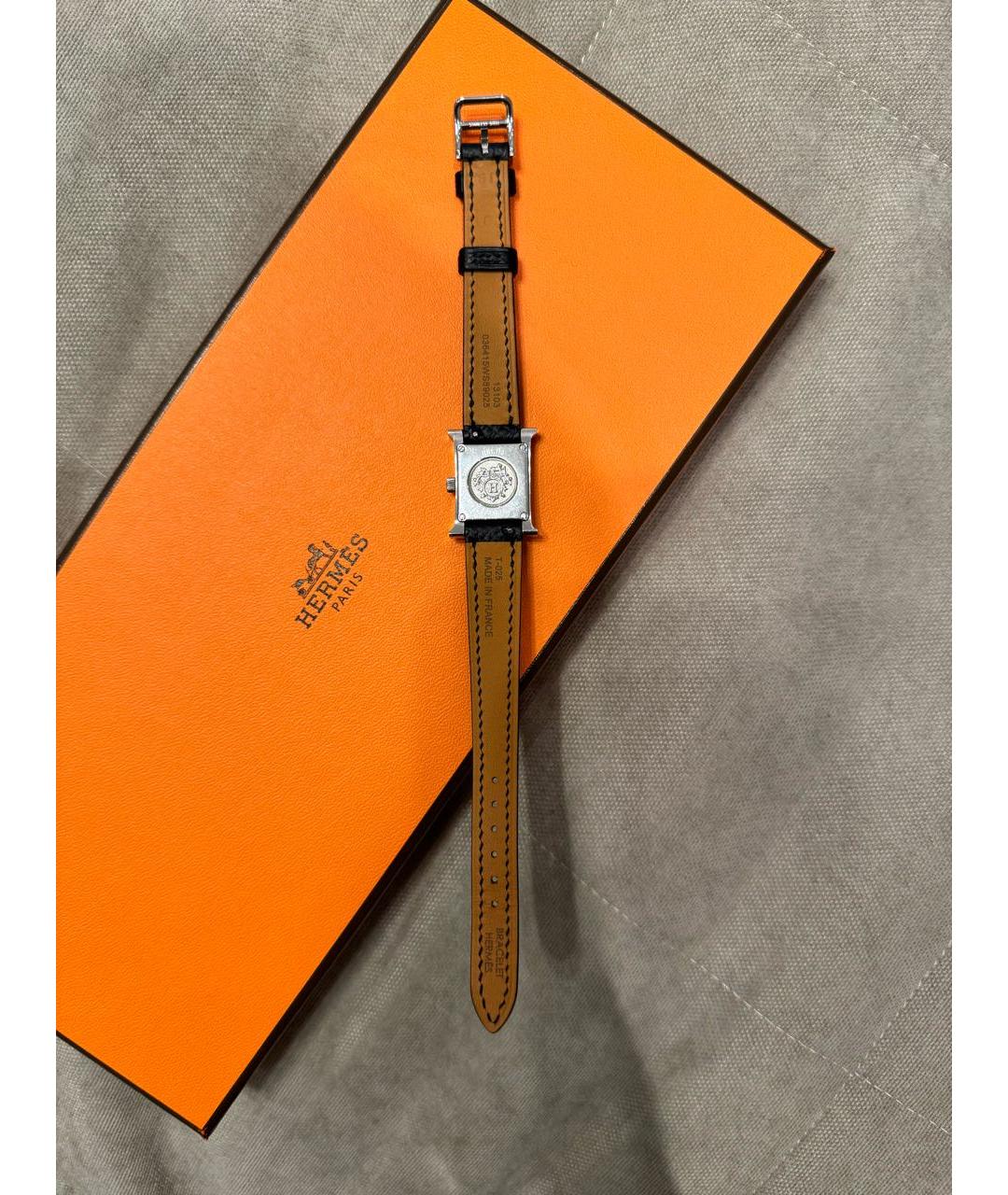 HERMES Черные часы, фото 2