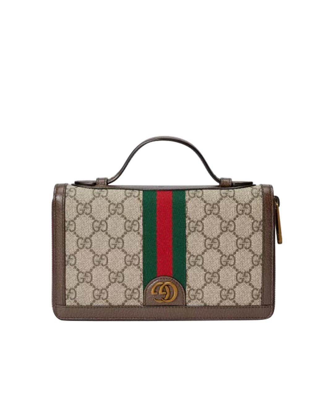 GUCCI Бежевая барсетка, фото 1