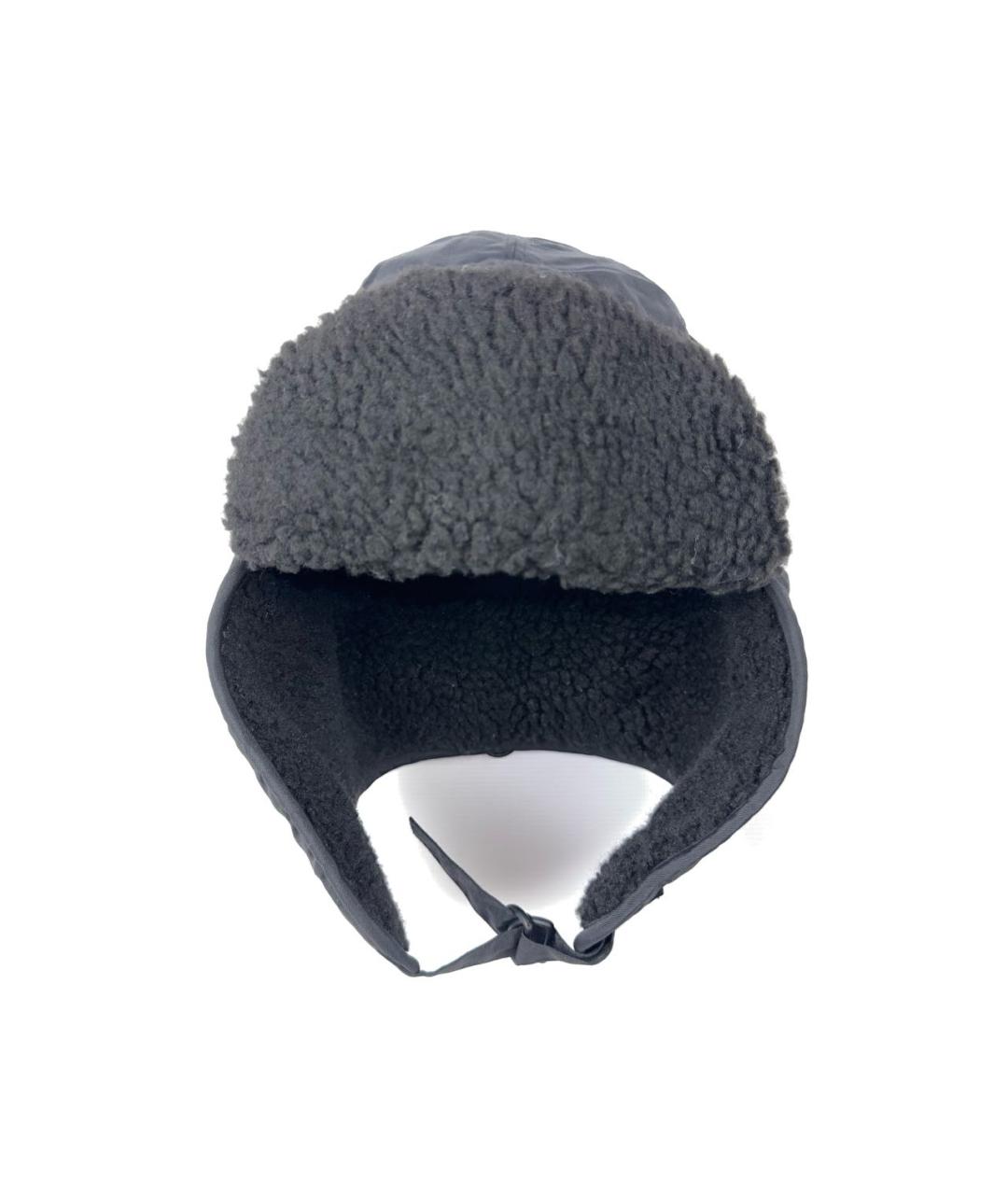 BARBOUR Черная синтетическая шапка, фото 4