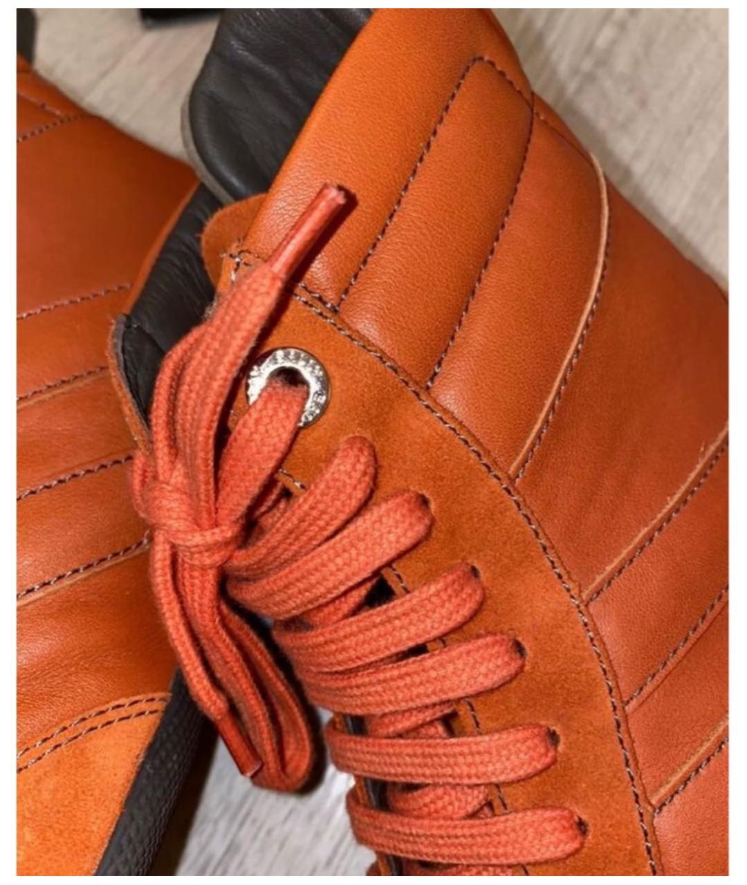 BALLY Оранжевое кожаные ботинки, фото 6