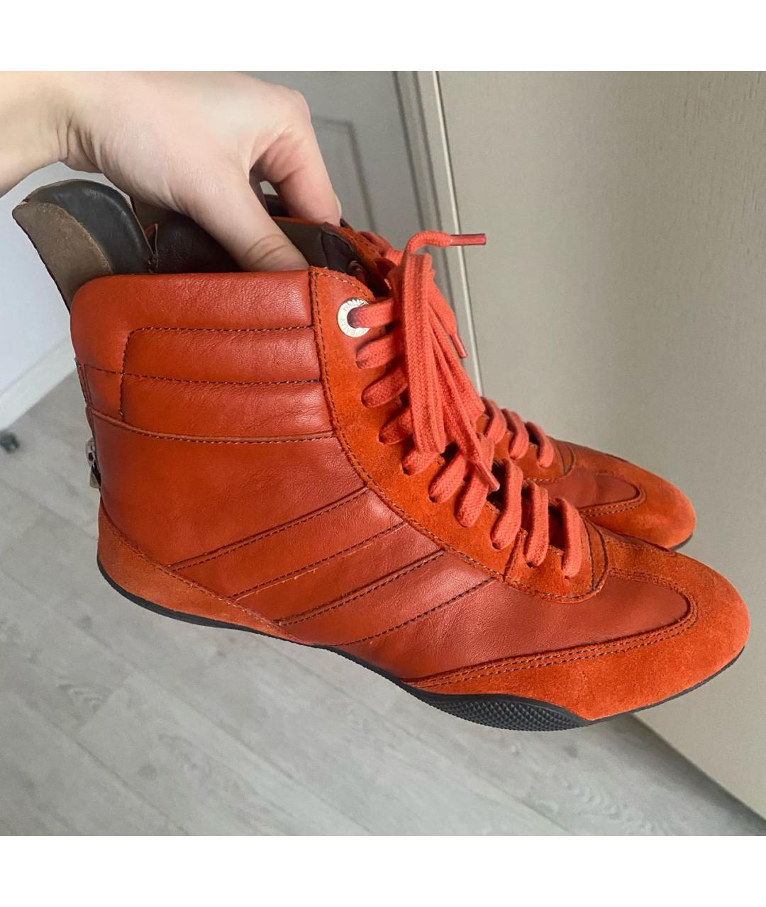 BALLY Оранжевое кожаные ботинки, фото 9