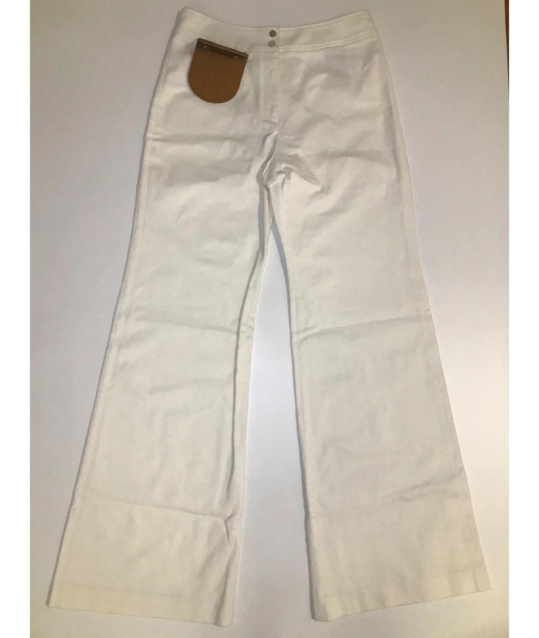 PALM ANGELS Белые хлопковые прямые джинсы, фото 9