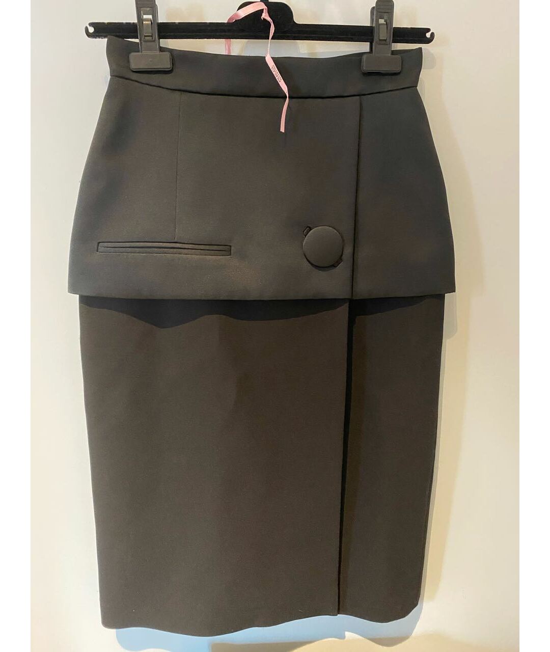 BALENCIAGA Черная полиамидовая юбка миди, фото 5
