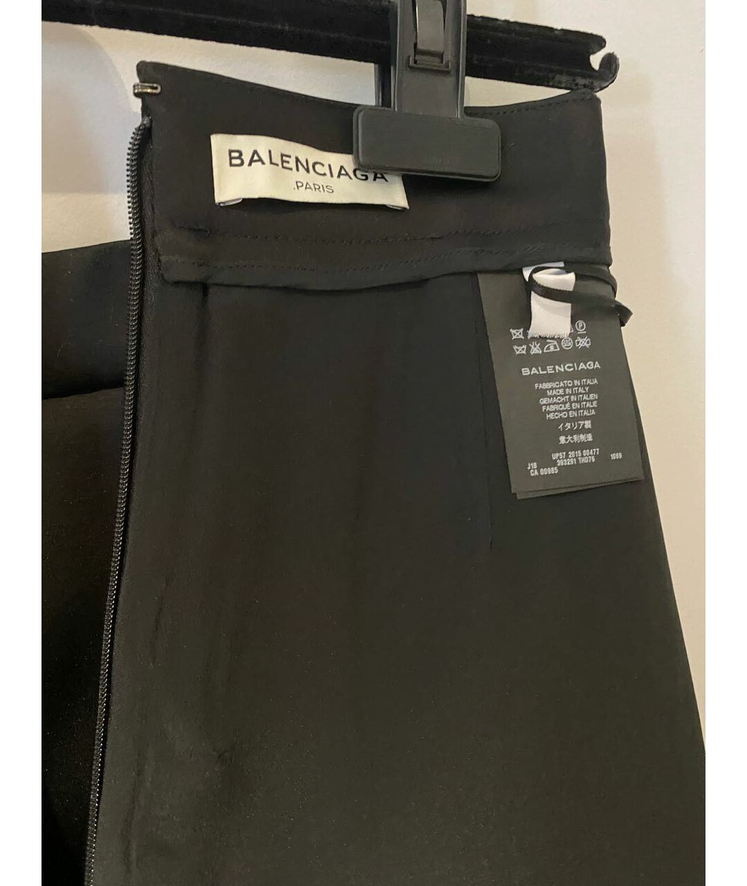 BALENCIAGA Черная полиамидовая юбка миди, фото 3