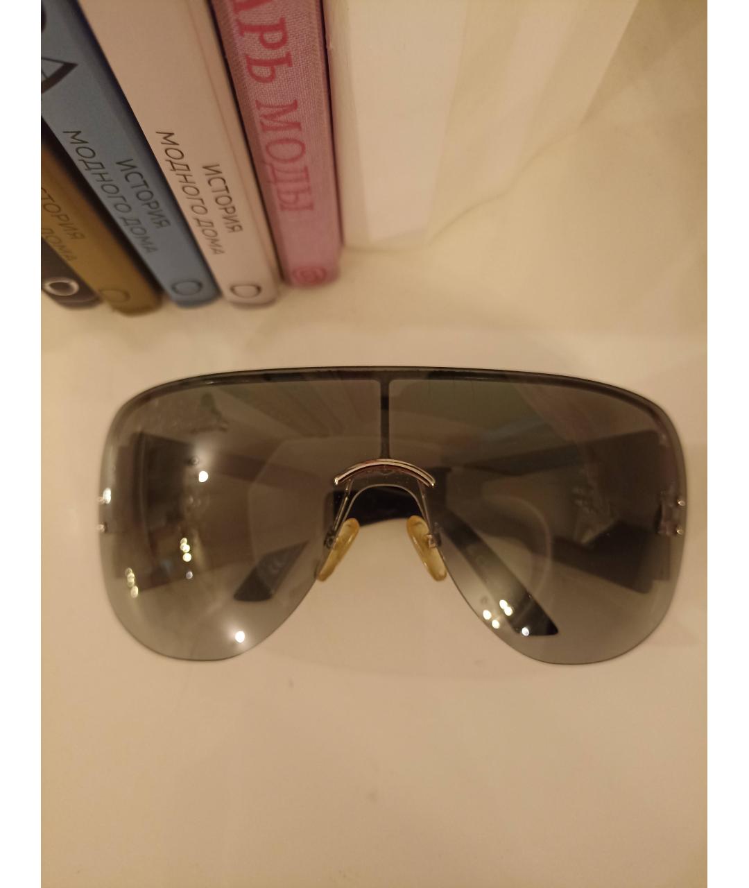 CHRISTIAN DIOR PRE-OWNED Антрацитовые пластиковые солнцезащитные очки, фото 6
