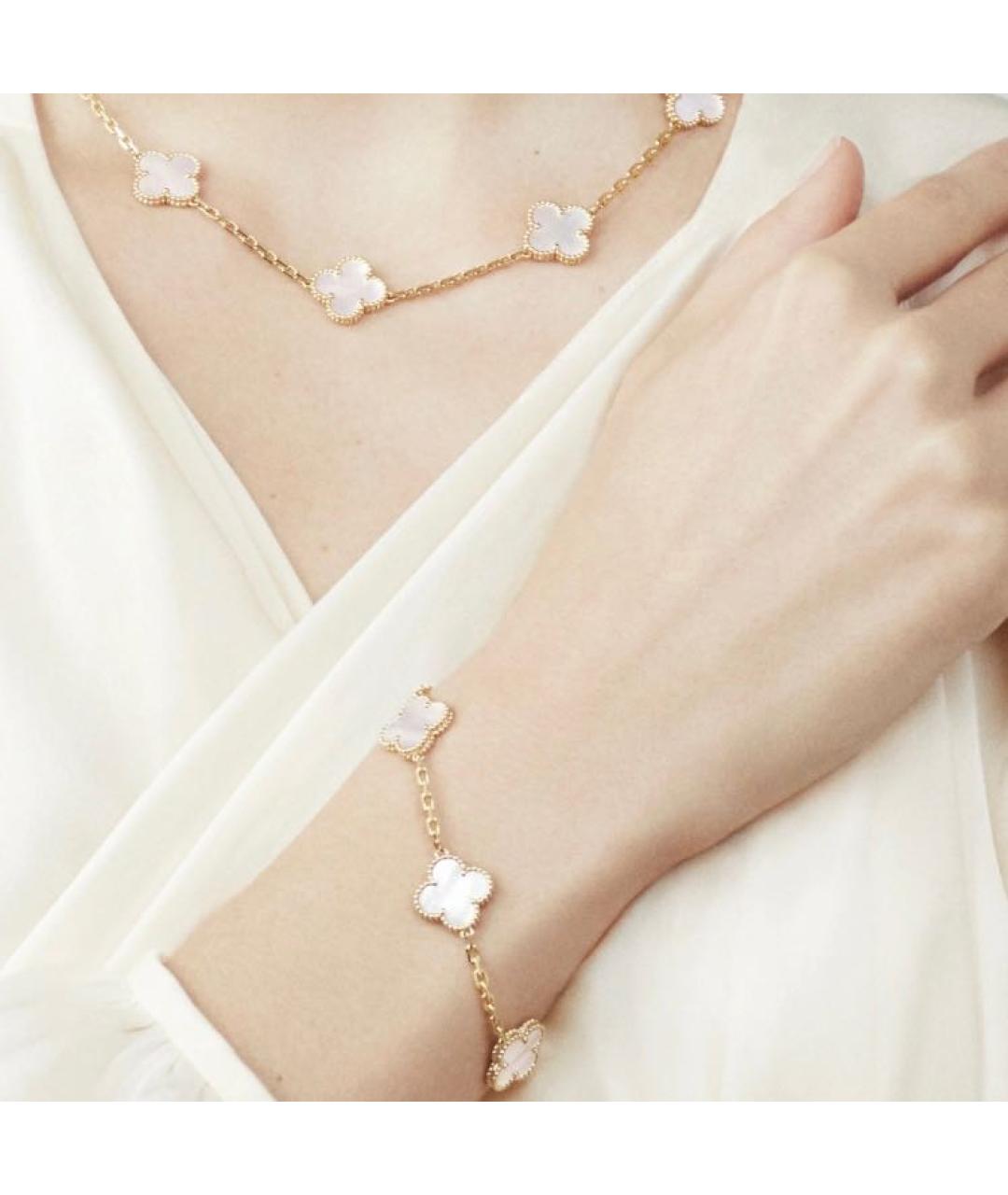 VAN CLEEF & ARPELS Белый браслет из желтого золота, фото 2