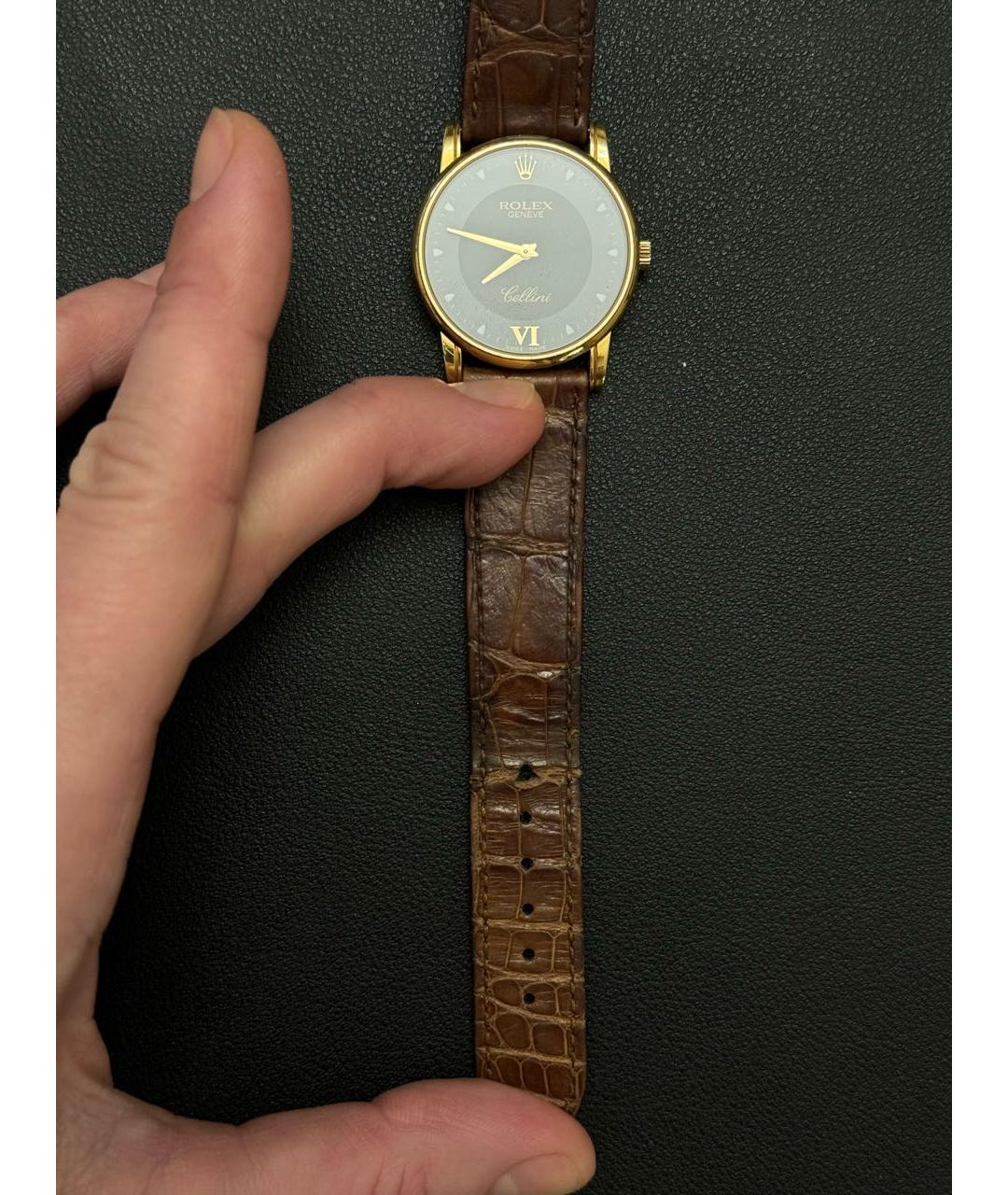 ROLEX Коричневые часы из желтого золота, фото 3