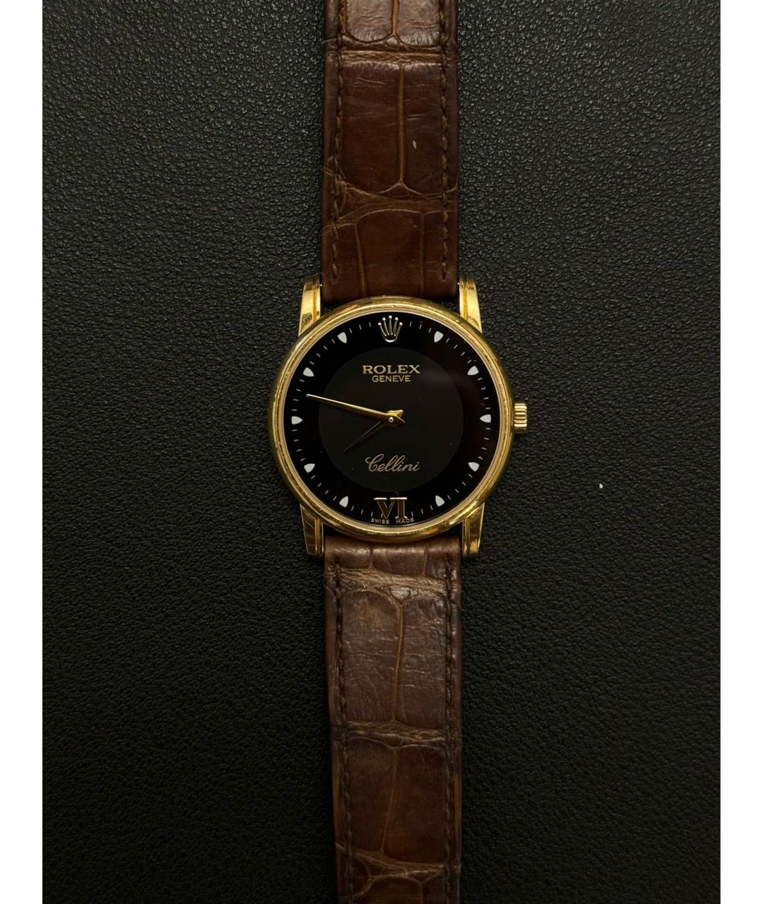 ROLEX Коричневые часы из желтого золота, фото 5