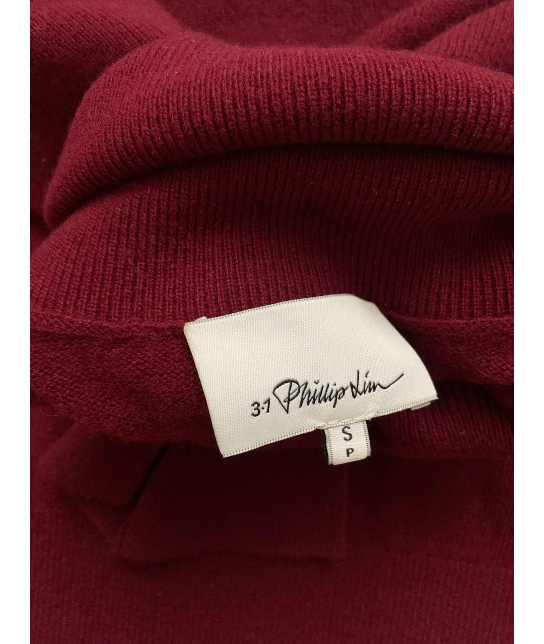 3.1 PHILLIP LIM Бордовый кашемировый джемпер / свитер, фото 4