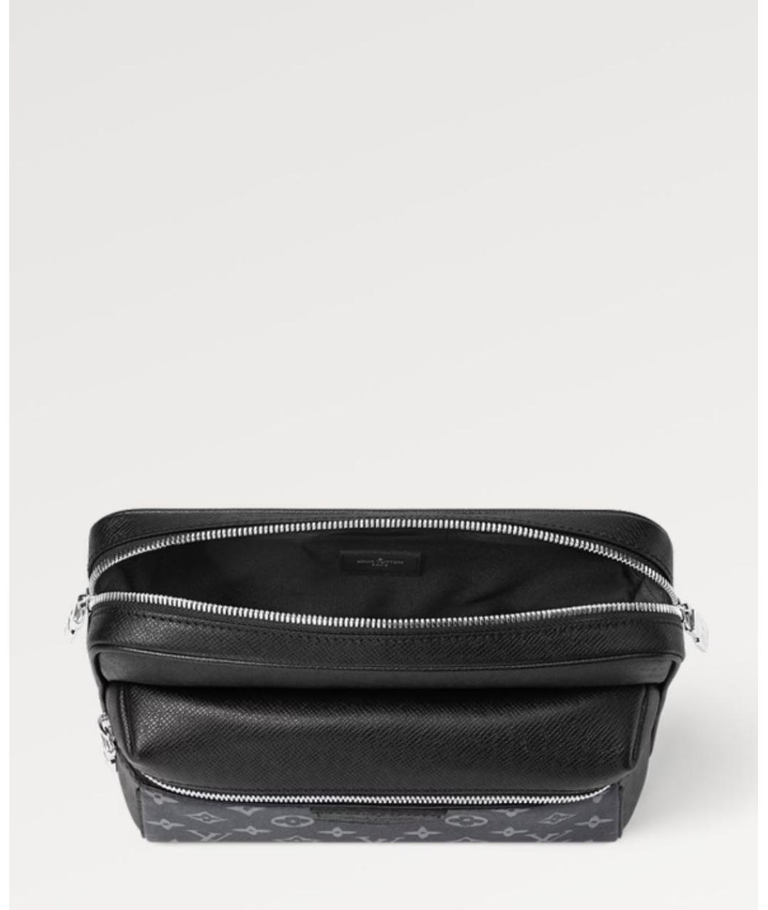 LOUIS VUITTON Черная кожаная сумка на плечо, фото 4